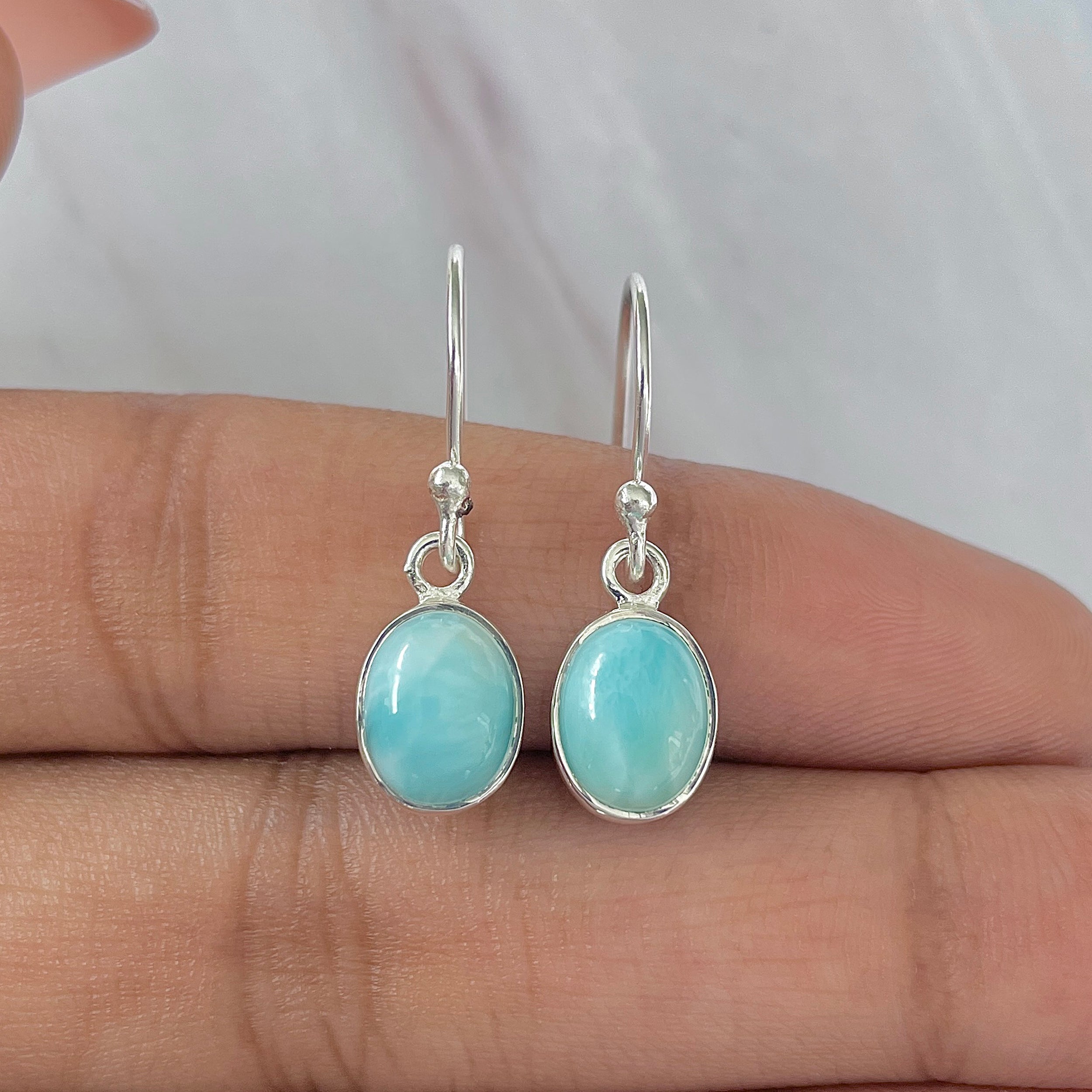 Larimar Earring-(LAR-E-1094.)