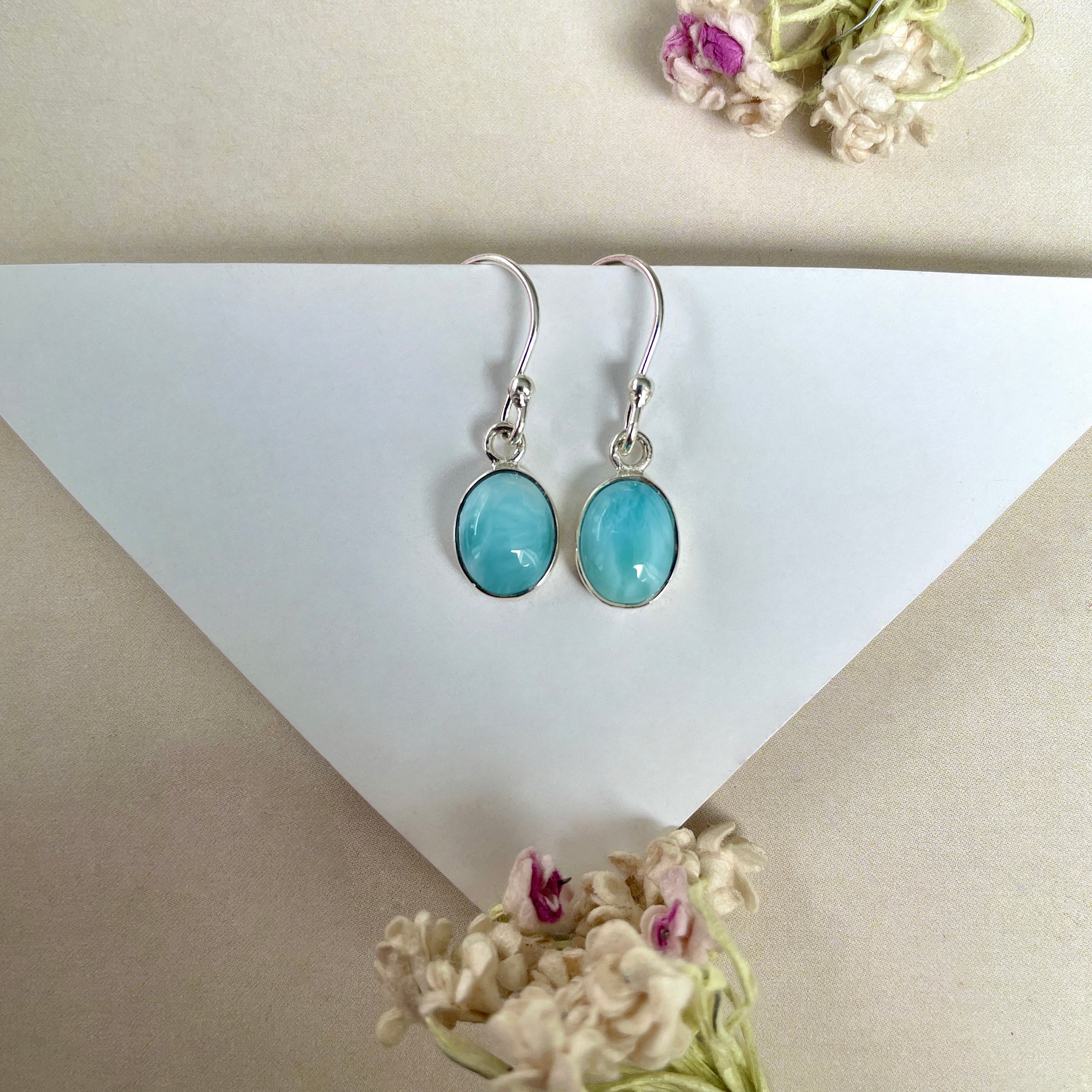 Larimar Earring-(LAR-E-1094.)