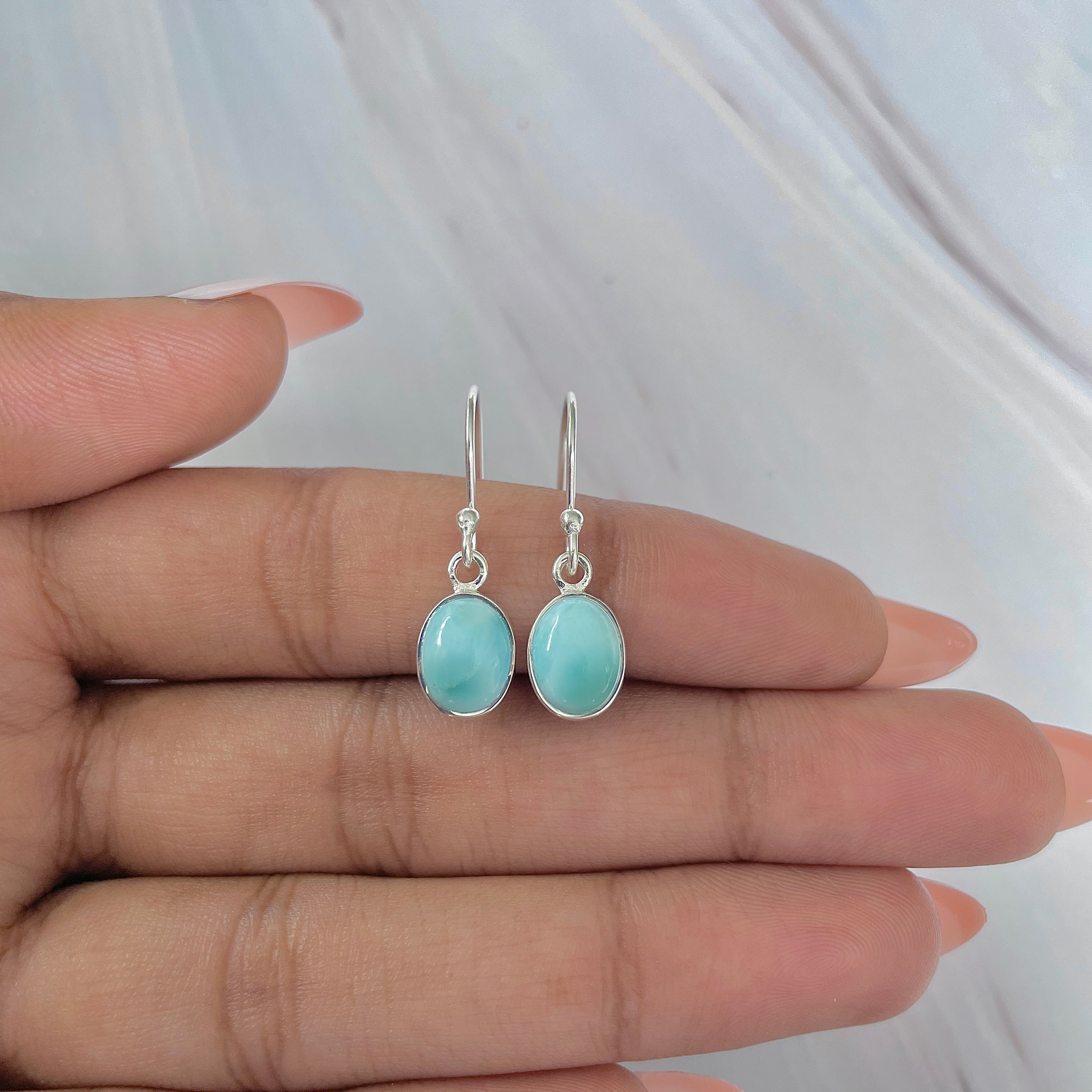 Larimar Earring-(LAR-E-1095.)