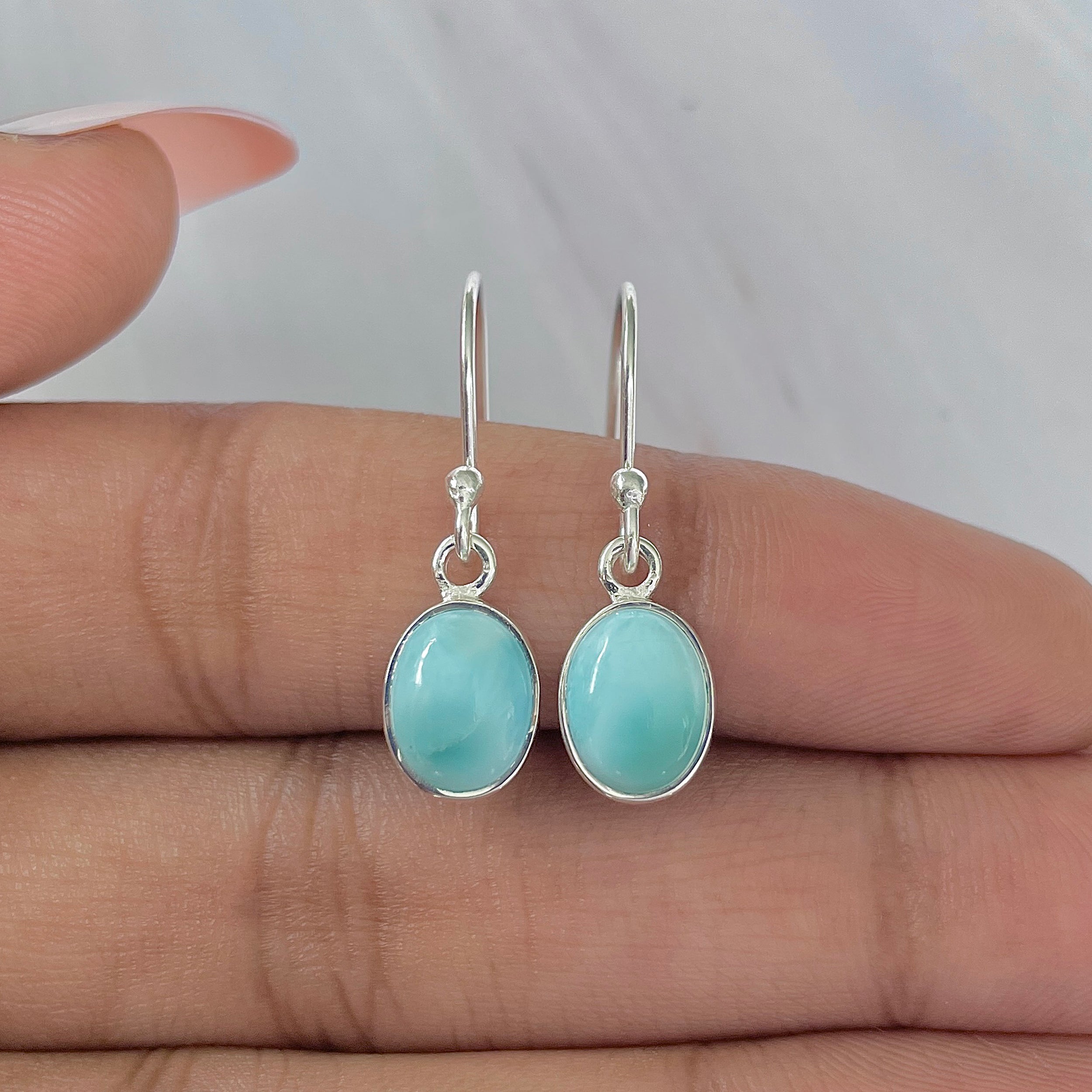 Larimar Earring-(LAR-E-1095.)