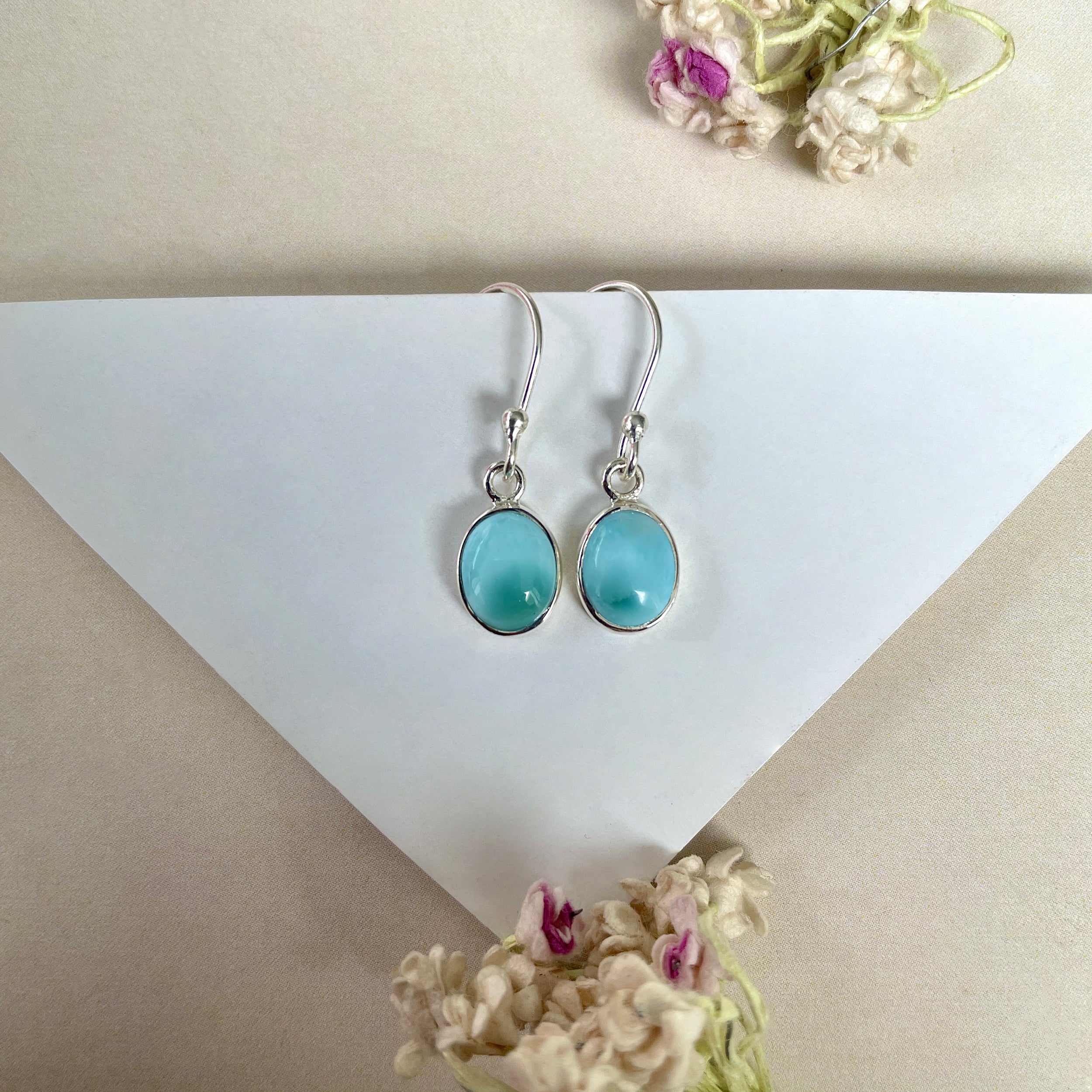 Larimar Earring-(LAR-E-1095.)