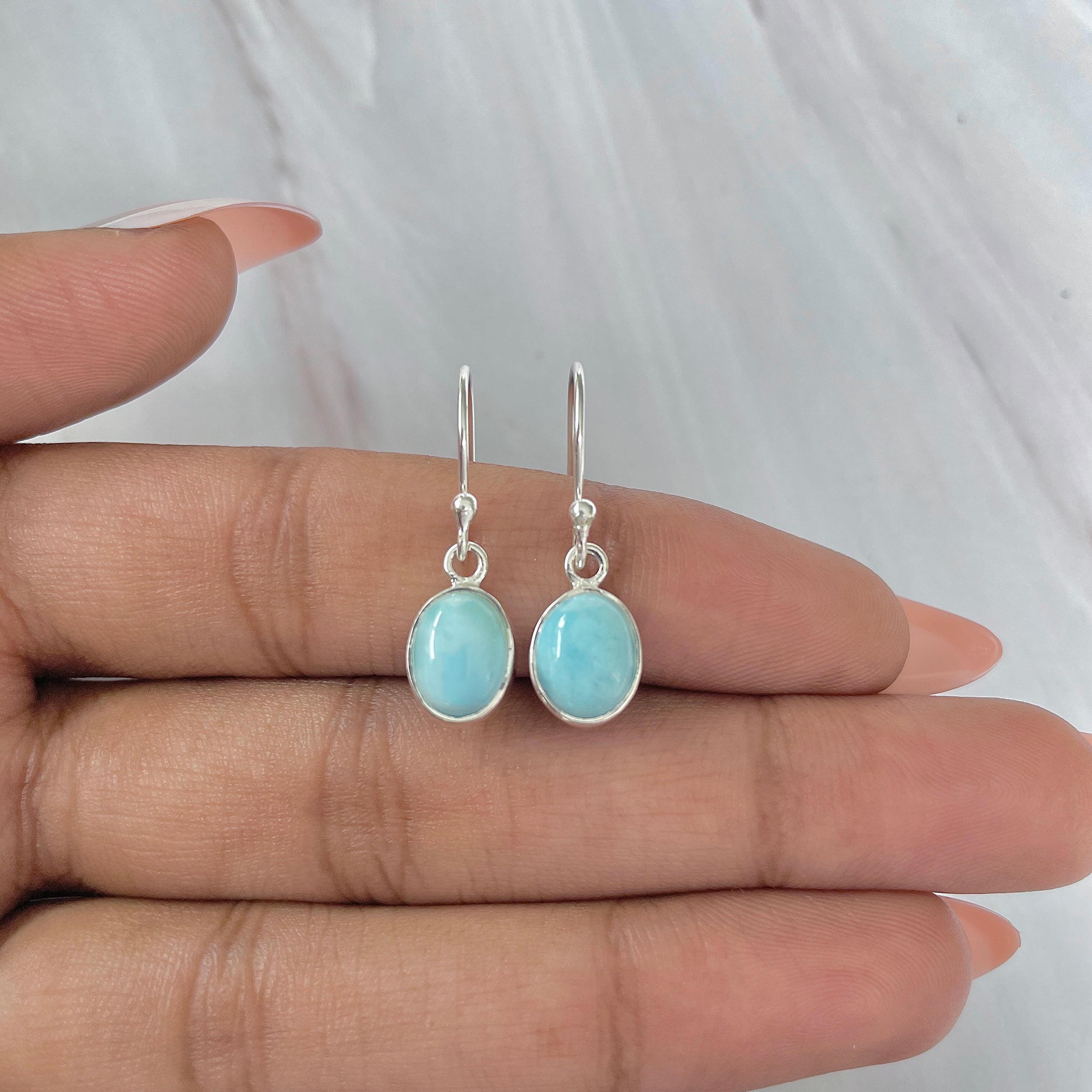Larimar Earring-(LAR-E-1096.)