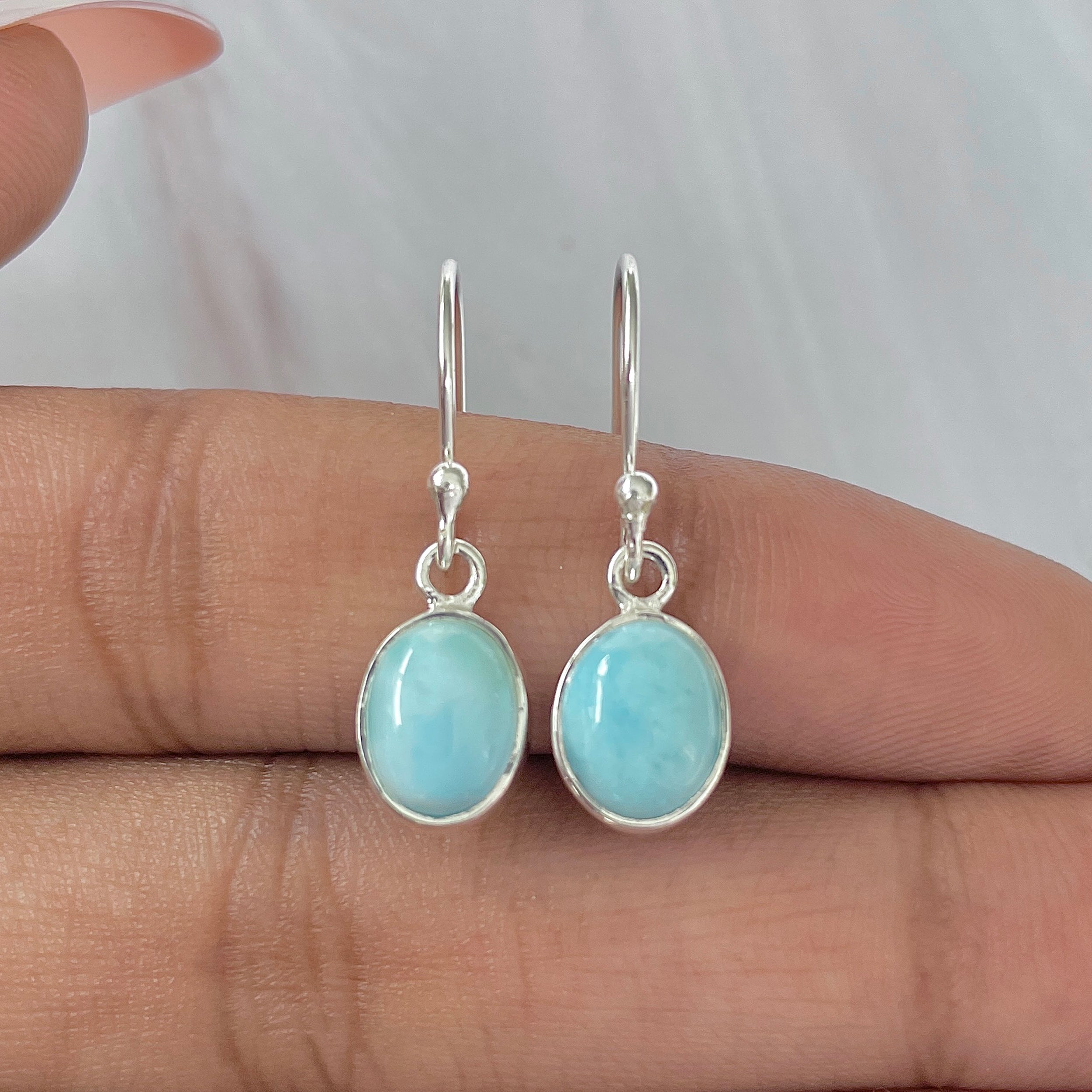 Larimar Earring-(LAR-E-1096.)
