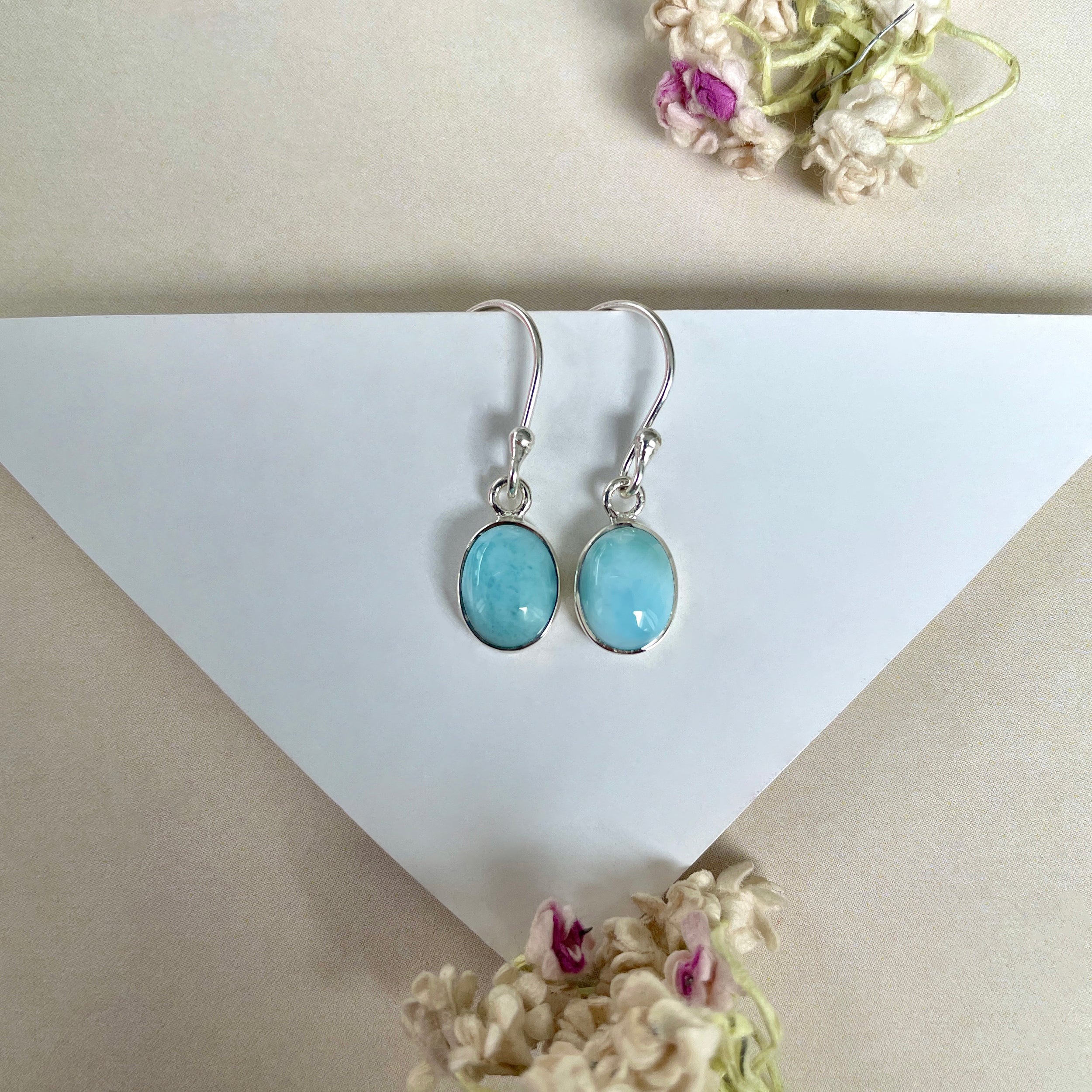 Larimar Earring-(LAR-E-1096.)