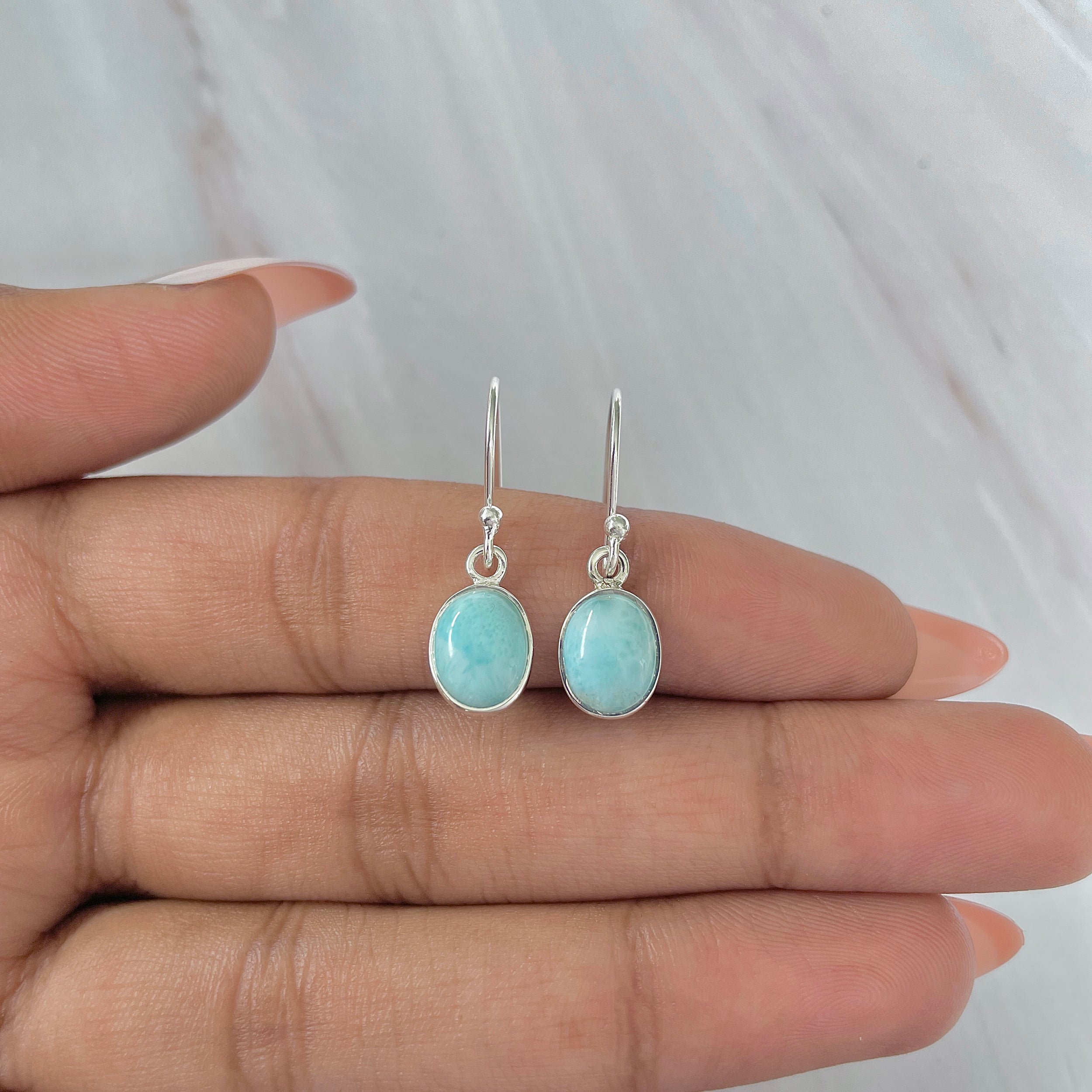 Larimar Earring-(LAR-E-1097.)