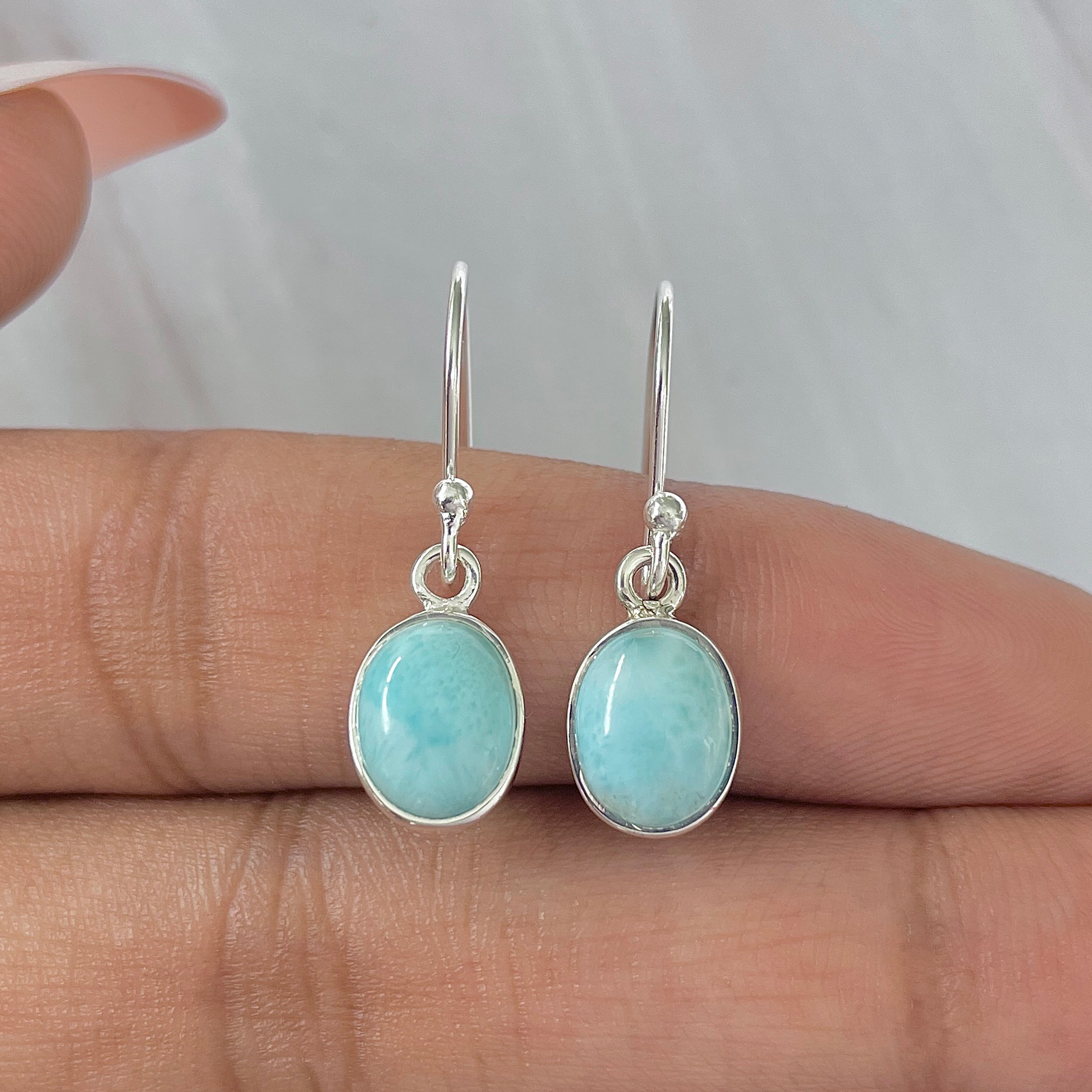 Larimar Earring-(LAR-E-1097.)
