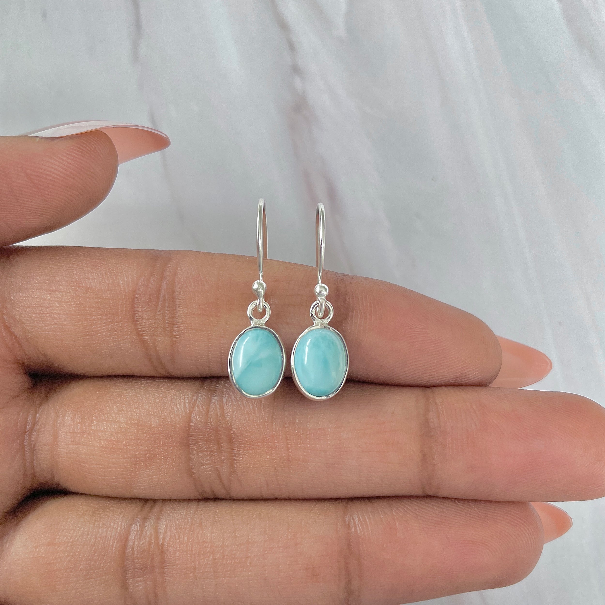 Larimar Earring-(LAR-E-1098.)