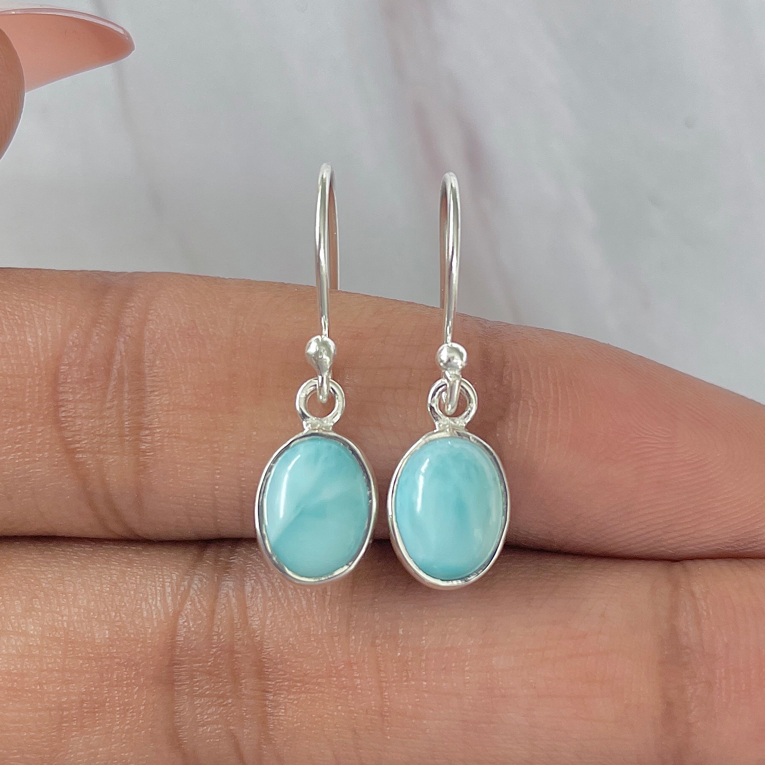 Larimar Earring-(LAR-E-1098.)