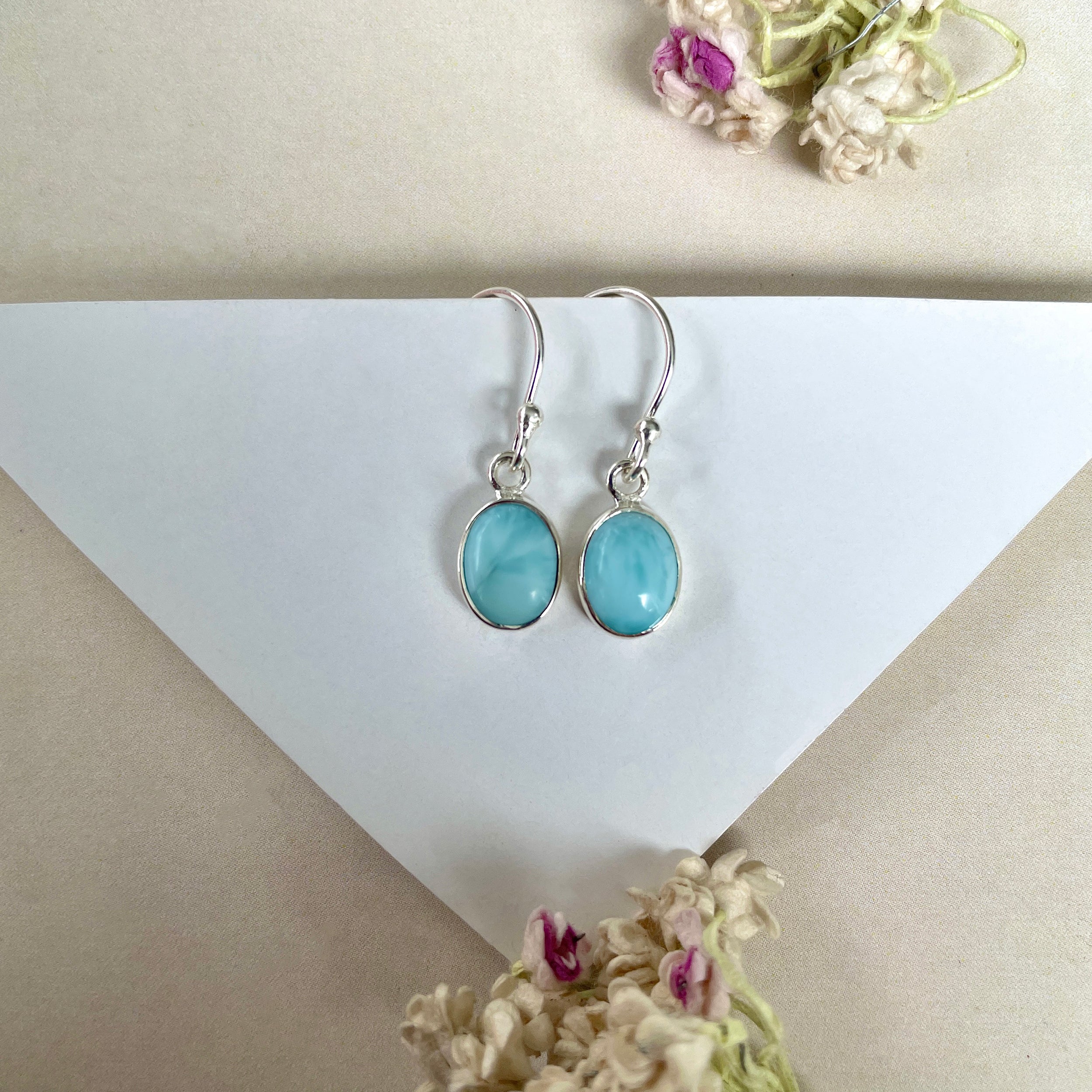 Larimar Earring-(LAR-E-1098.)