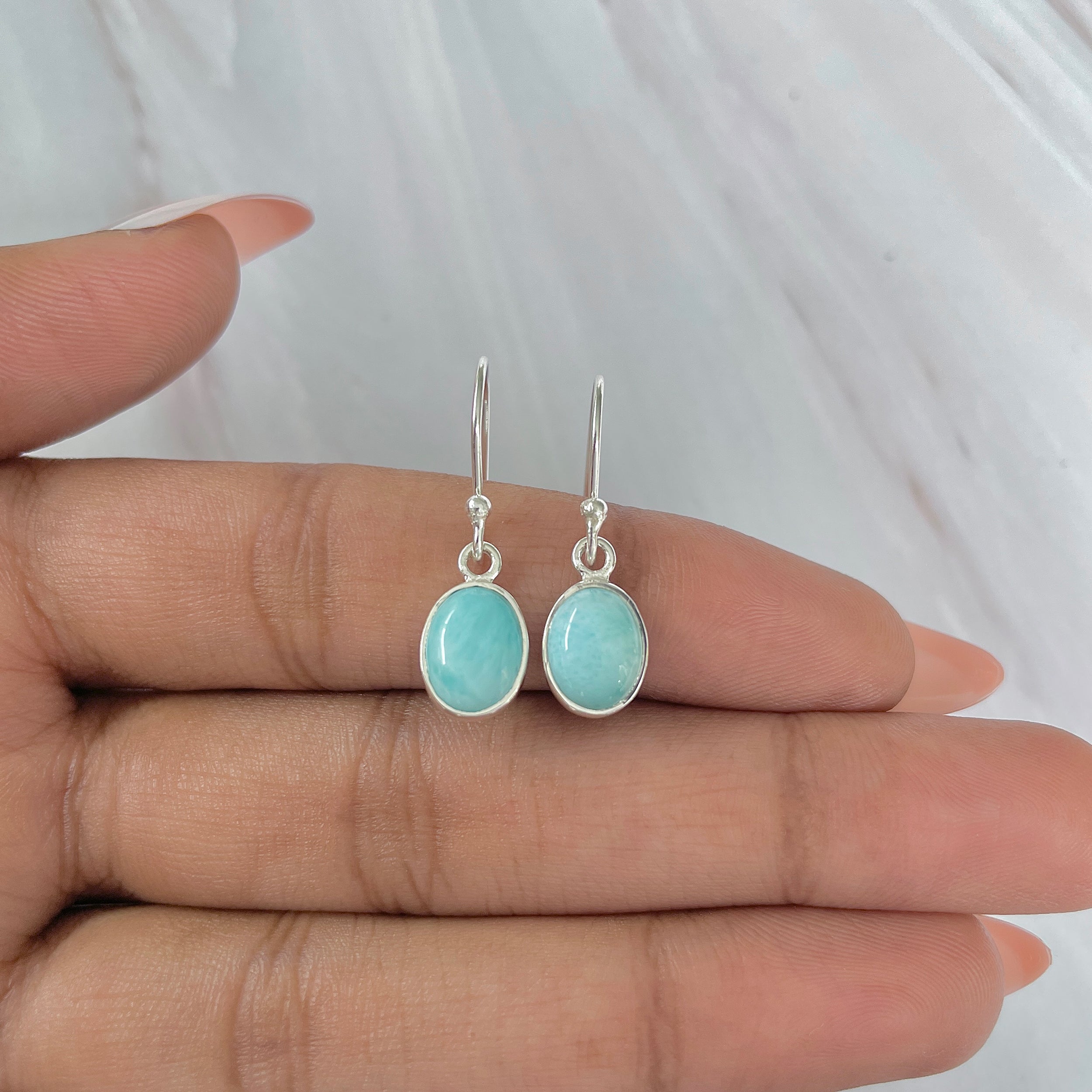 Larimar Earring-(LAR-E-1099.)