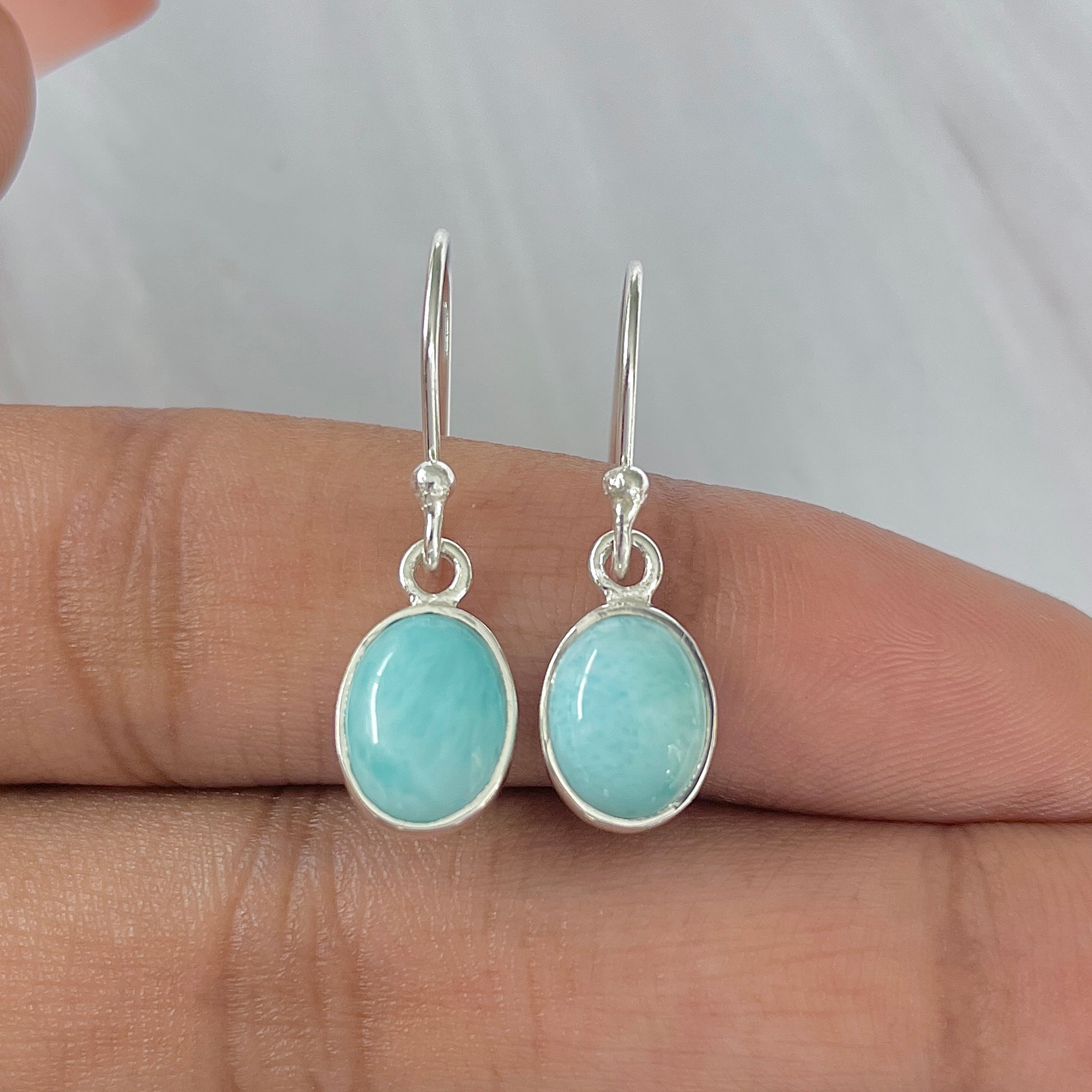 Larimar Earring-(LAR-E-1099.)