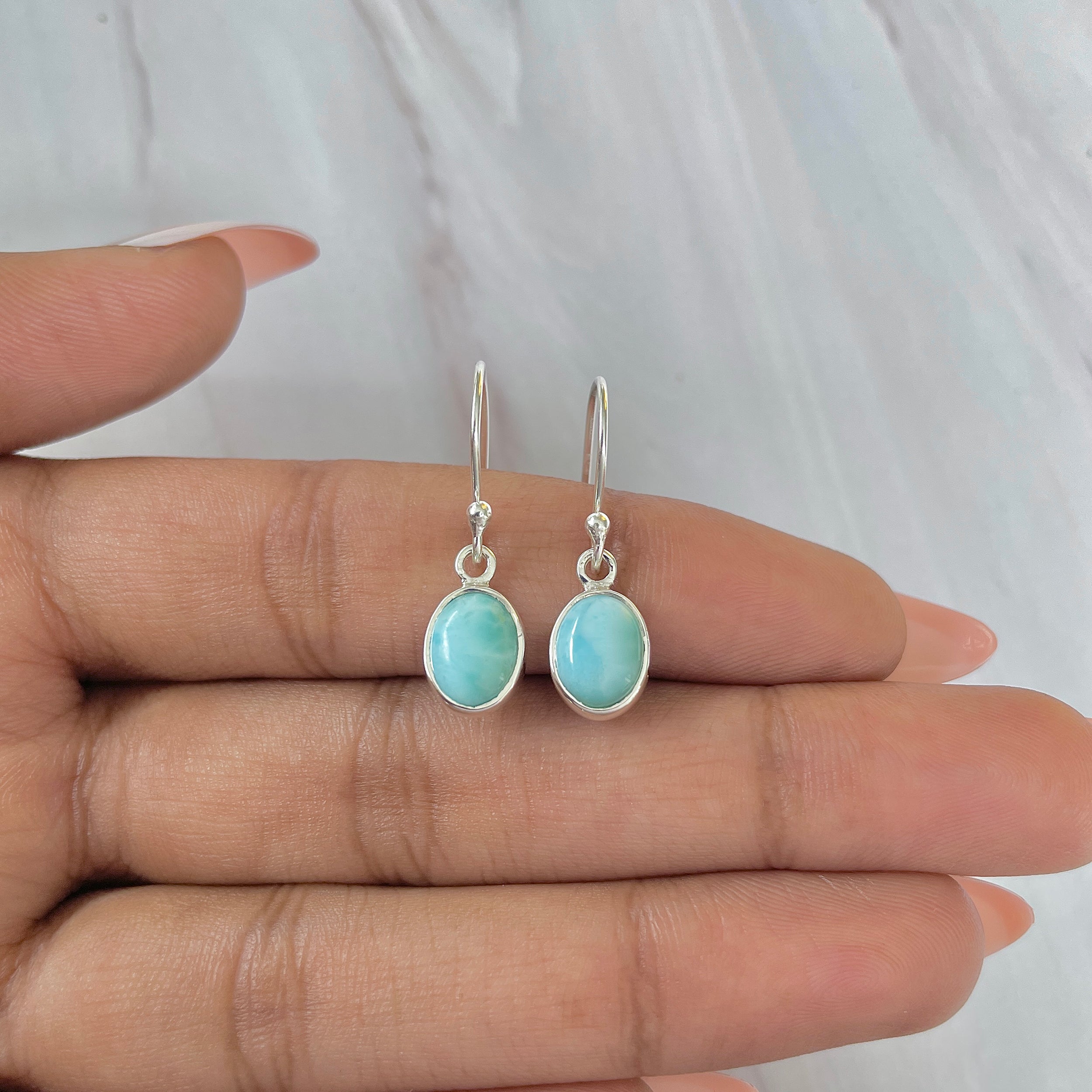 Larimar Earring-(LAR-E-1103.)