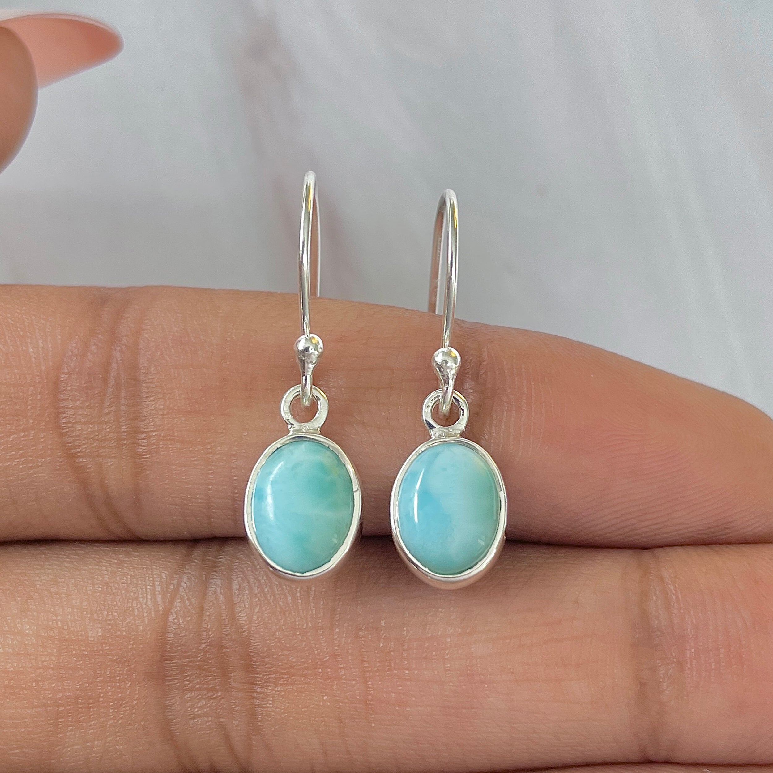 Larimar Earring-(LAR-E-1103.)