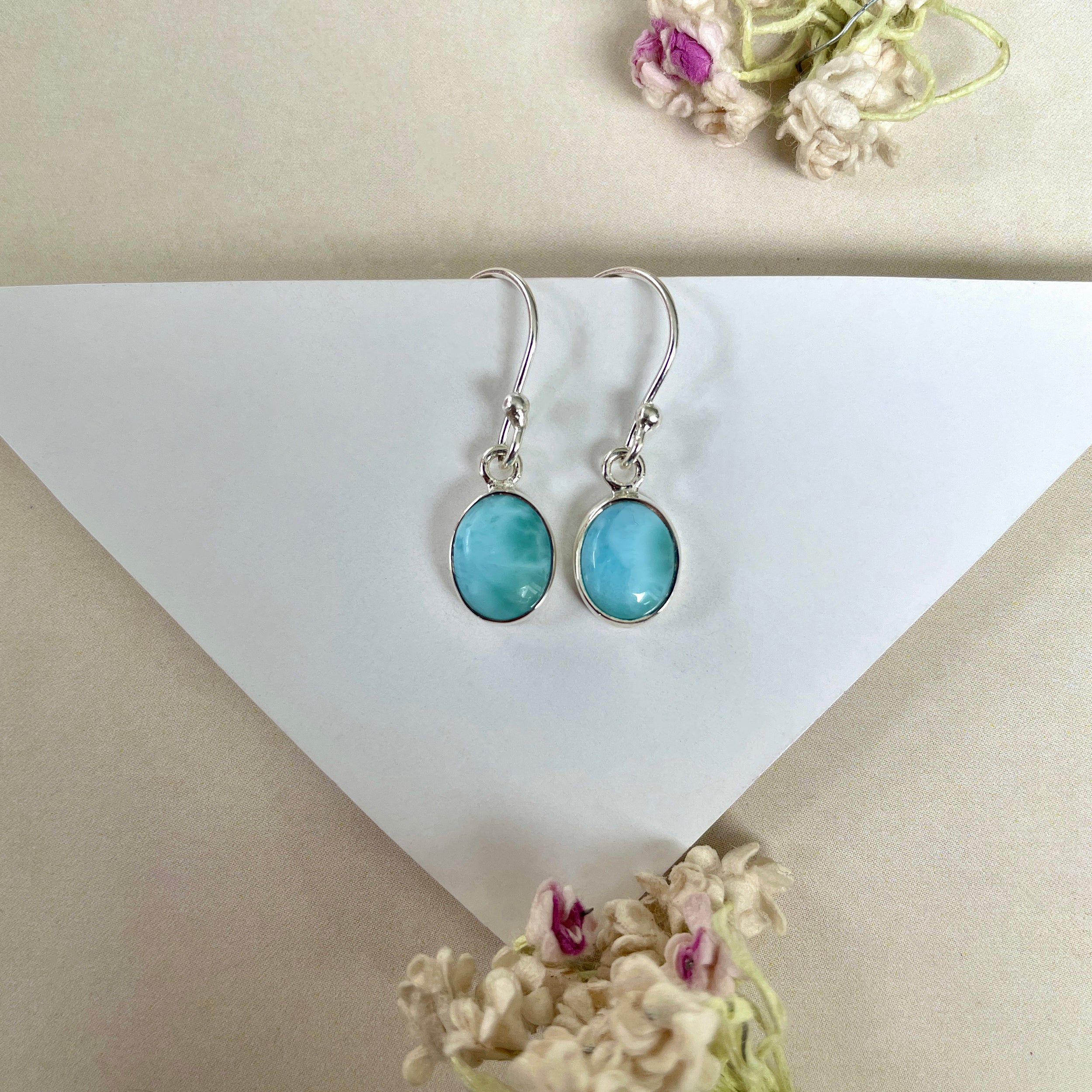 Larimar Earring-(LAR-E-1103.)