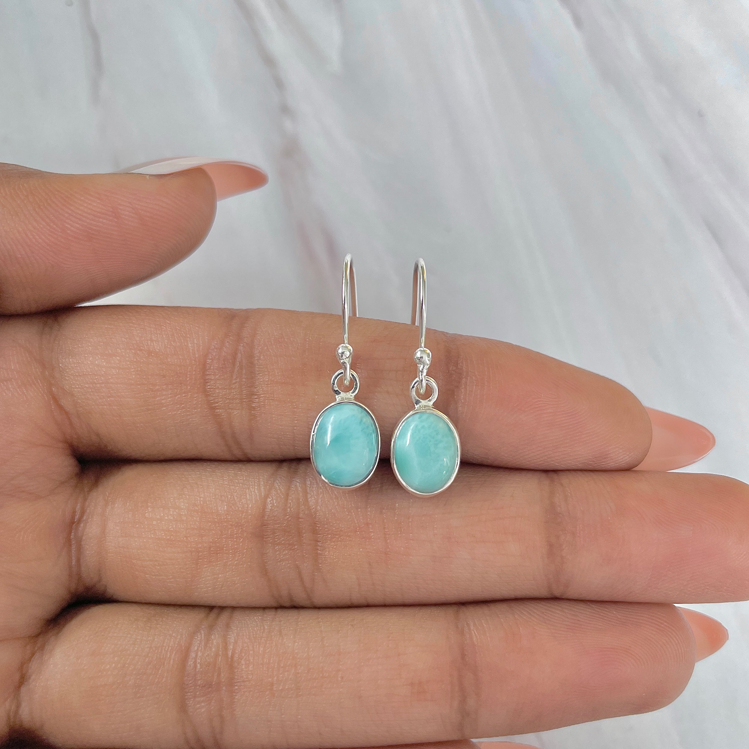 Larimar Earring-(LAR-E-1105.)