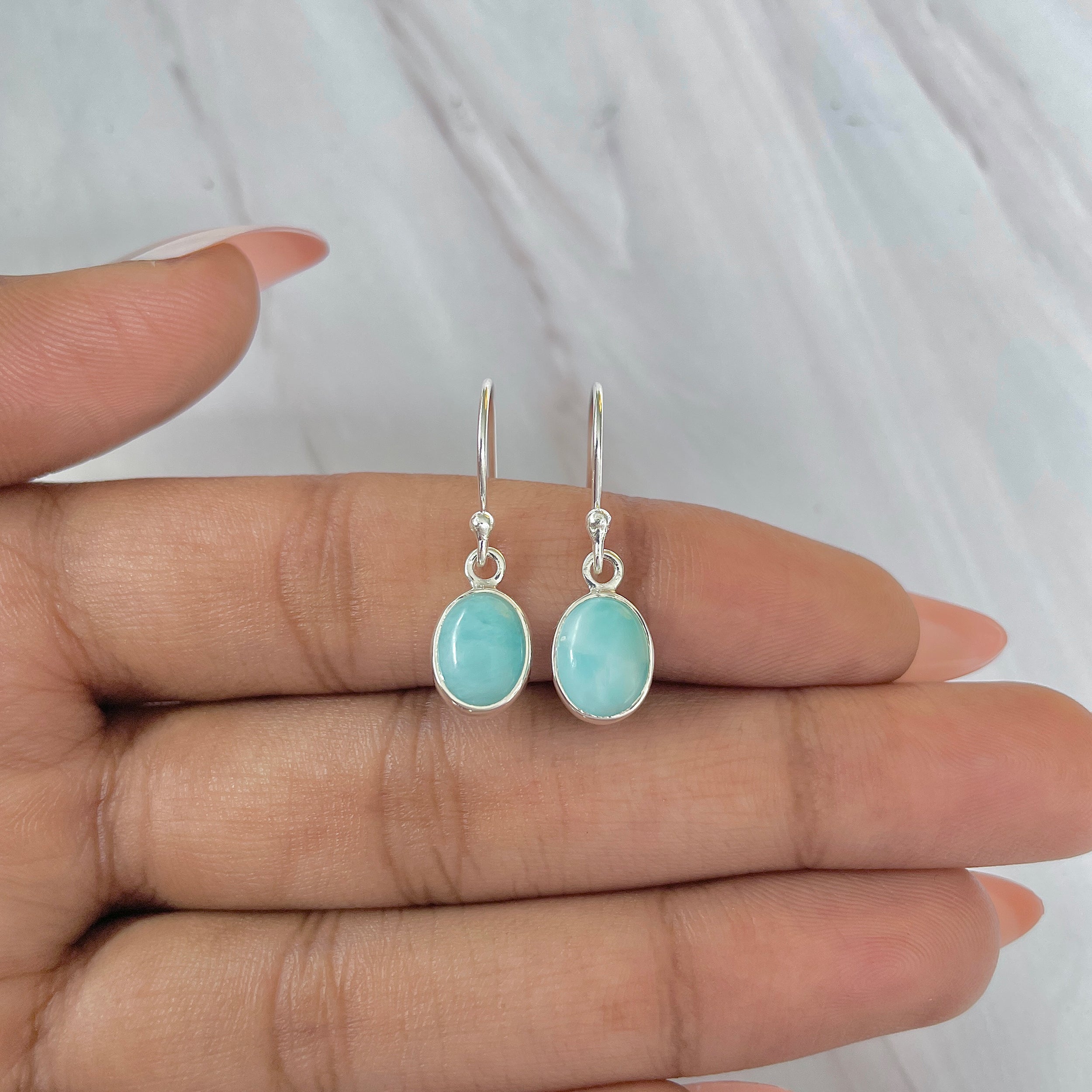 Larimar Earring-(LAR-E-1106.)