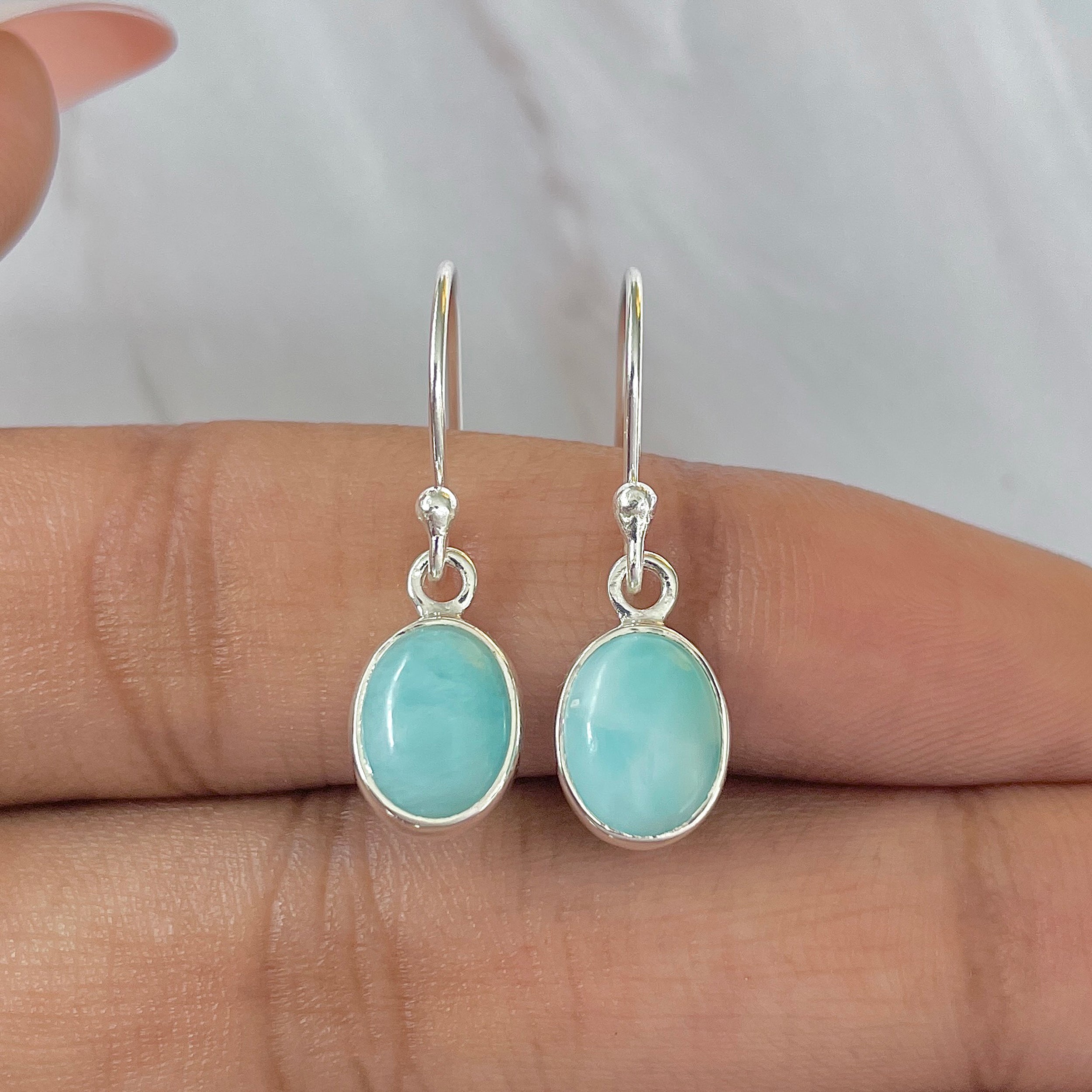 Larimar Earring-(LAR-E-1106.)