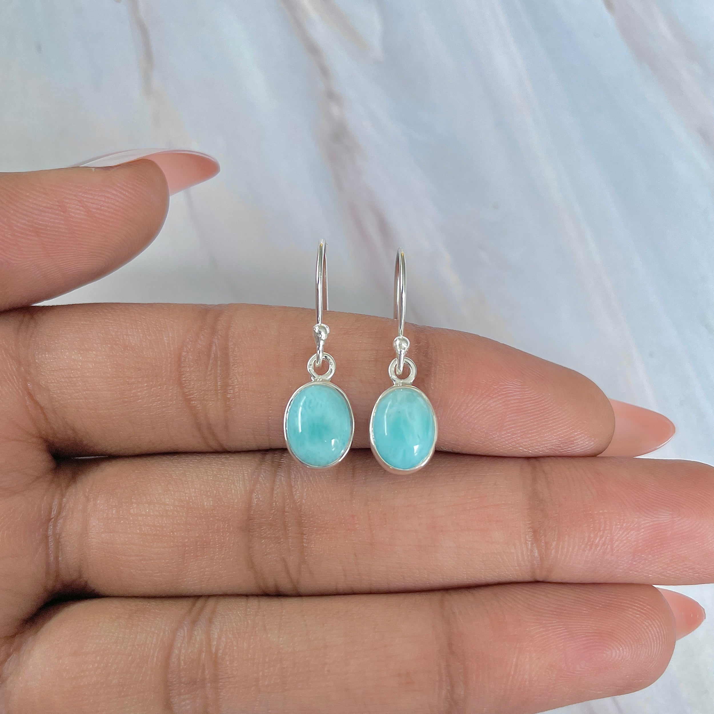 Larimar Earring-(LAR-E-1107.)