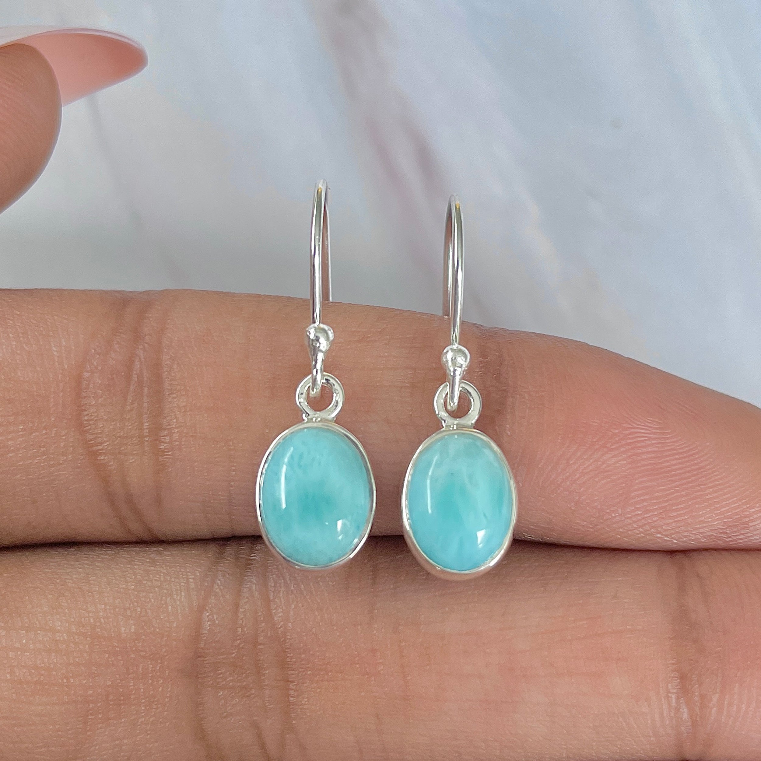 Larimar Earring-(LAR-E-1107.)