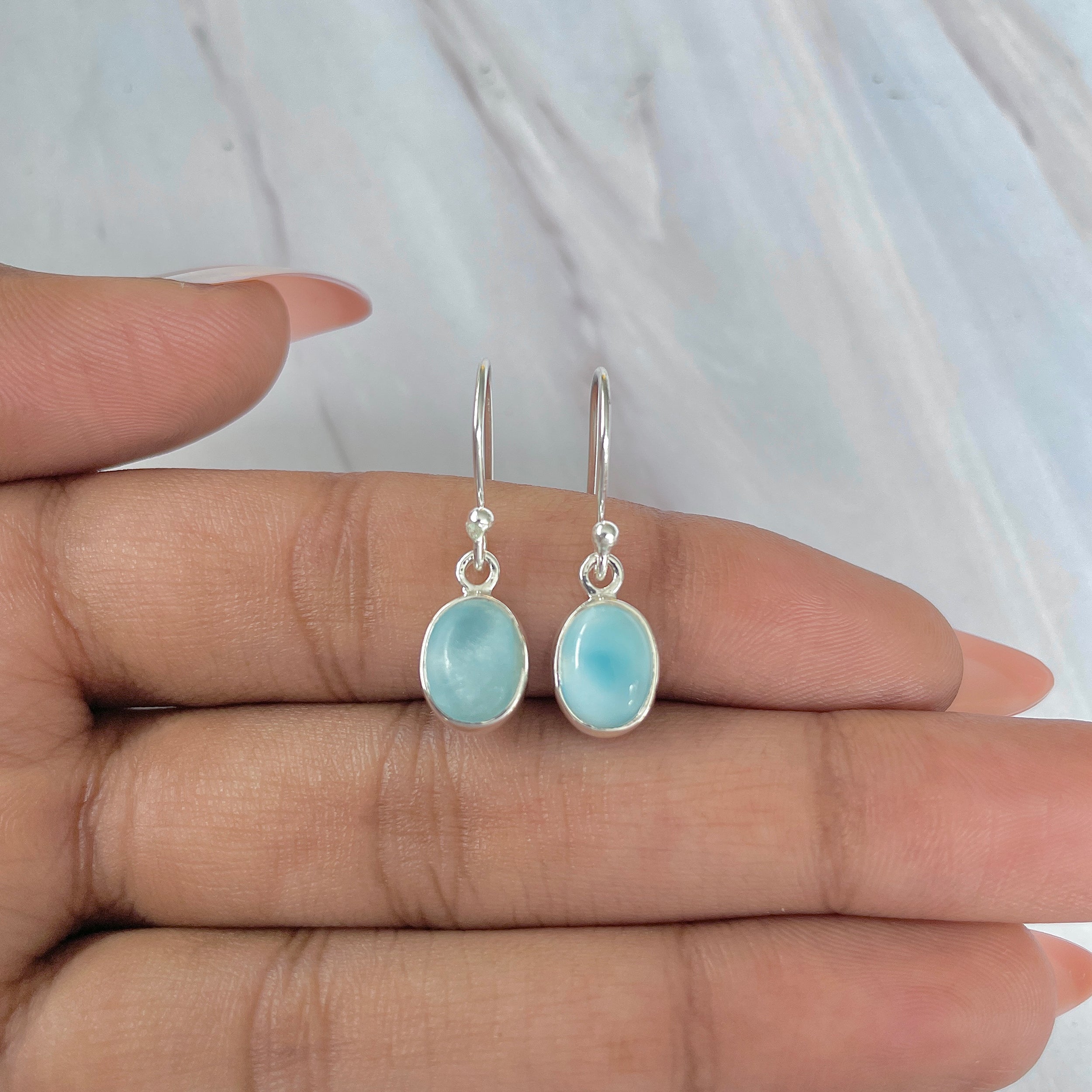 Larimar Earring-(LAR-E-1108.)
