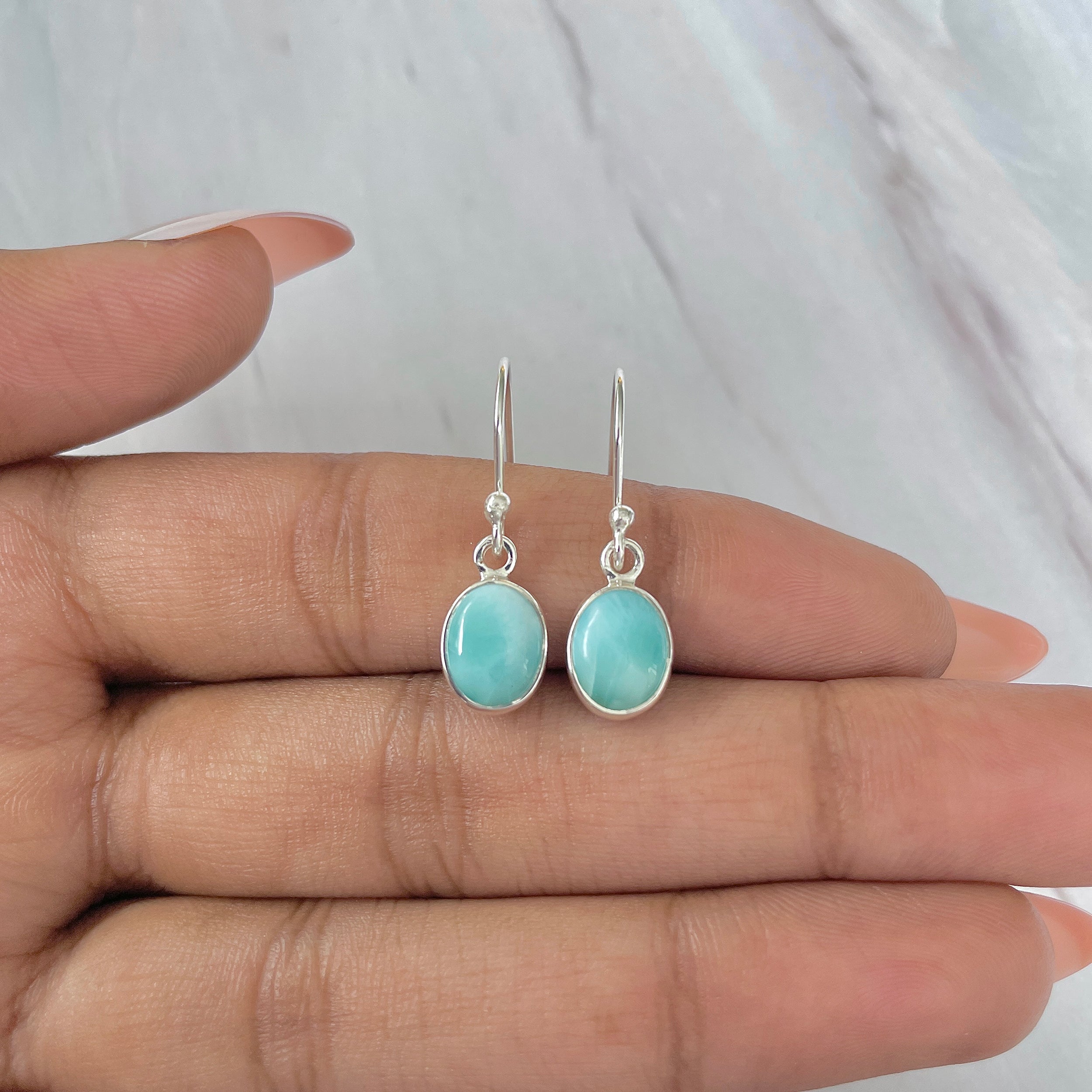 Larimar Earring-(LAR-E-1109.)