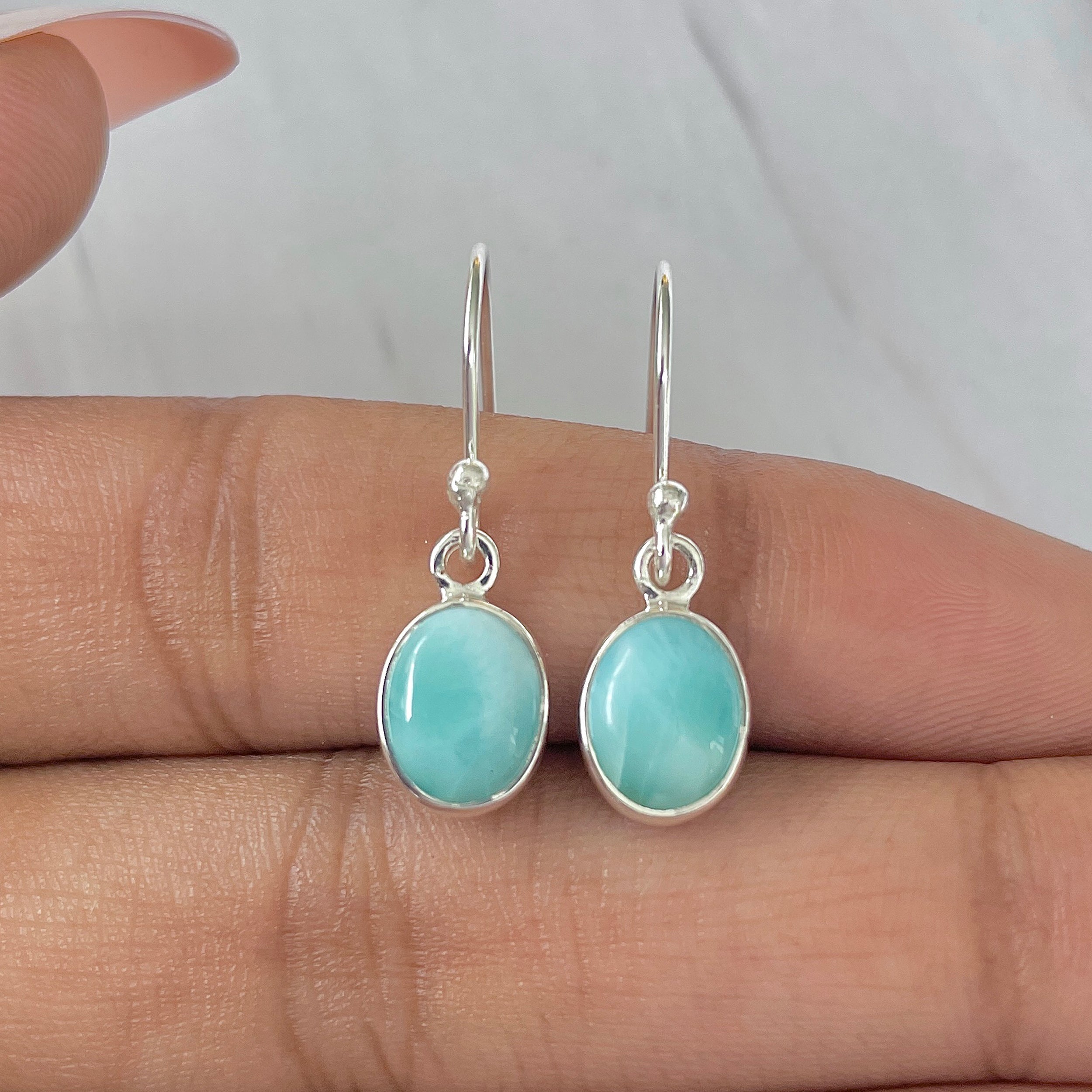 Larimar Earring-(LAR-E-1109.)
