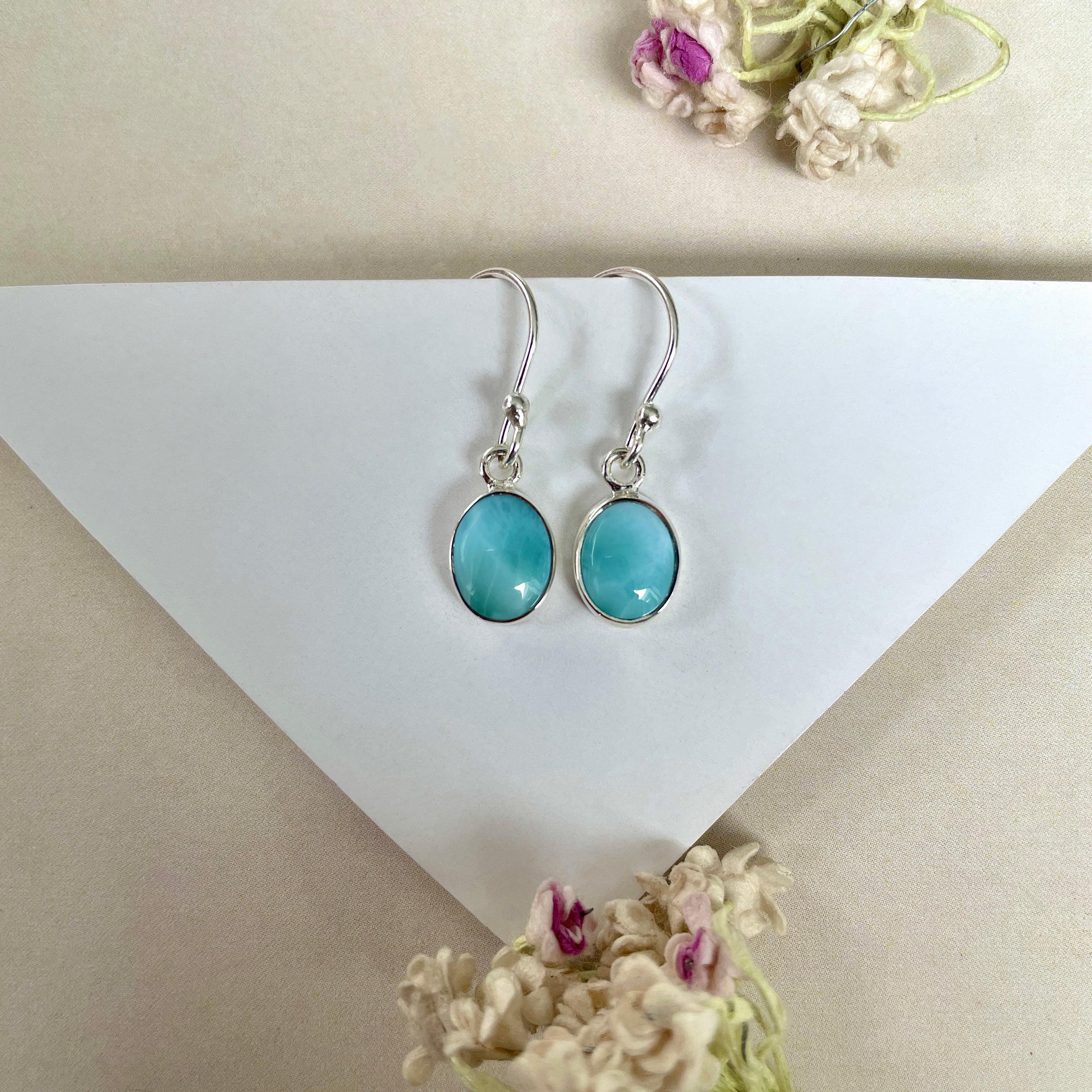 Larimar Earring-(LAR-E-1109.)