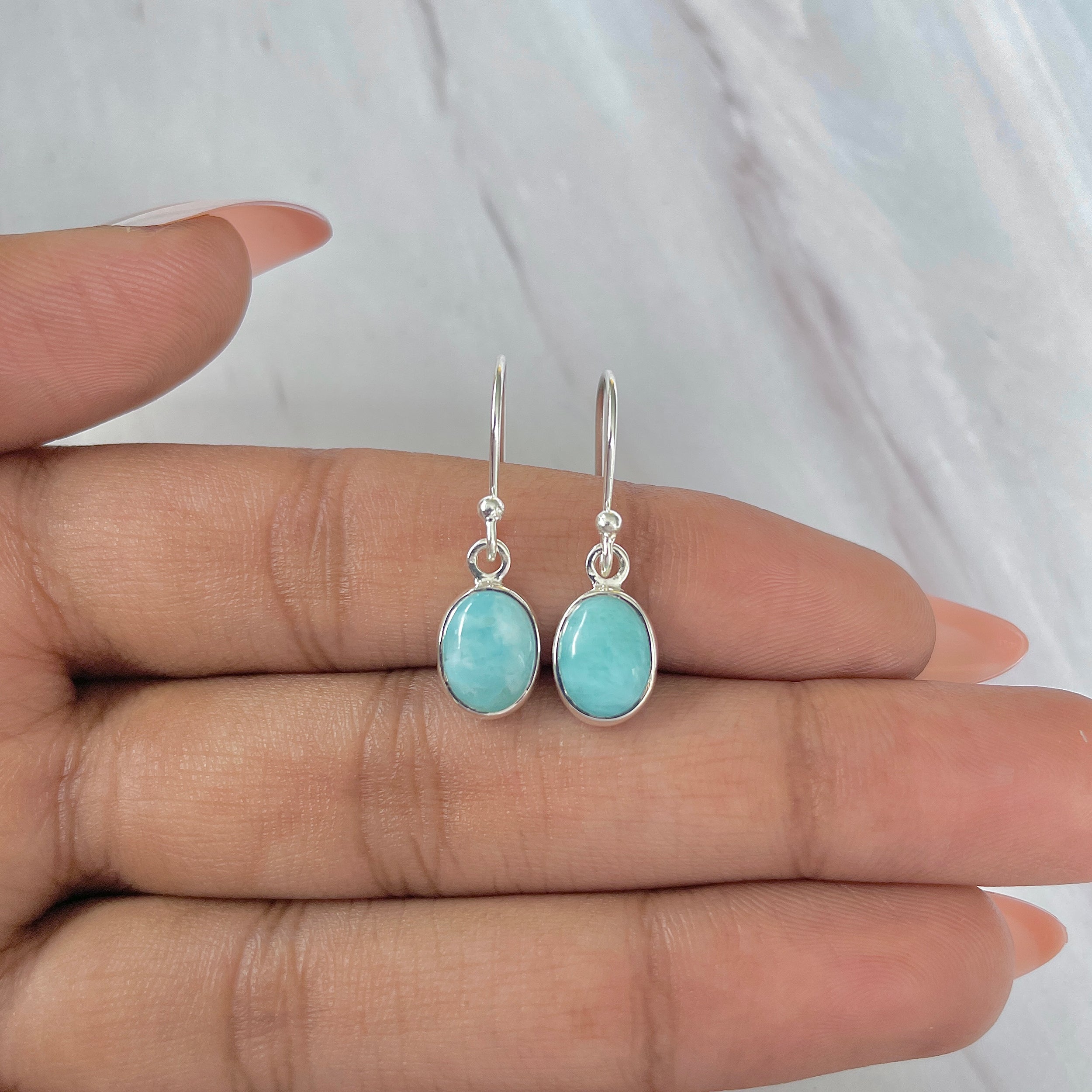 Larimar Earring-(LAR-E-1110.)