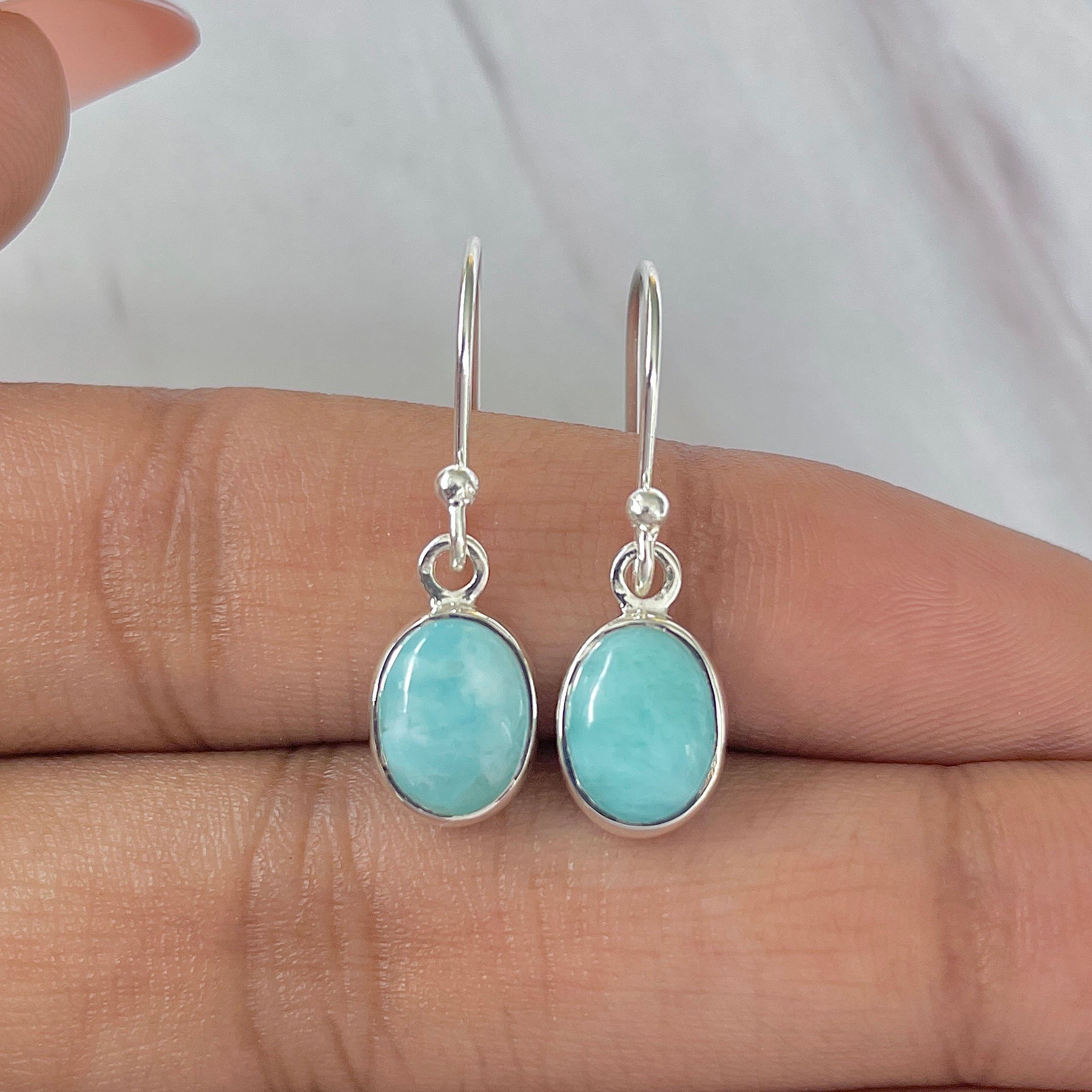 Larimar Earring-(LAR-E-1110.)