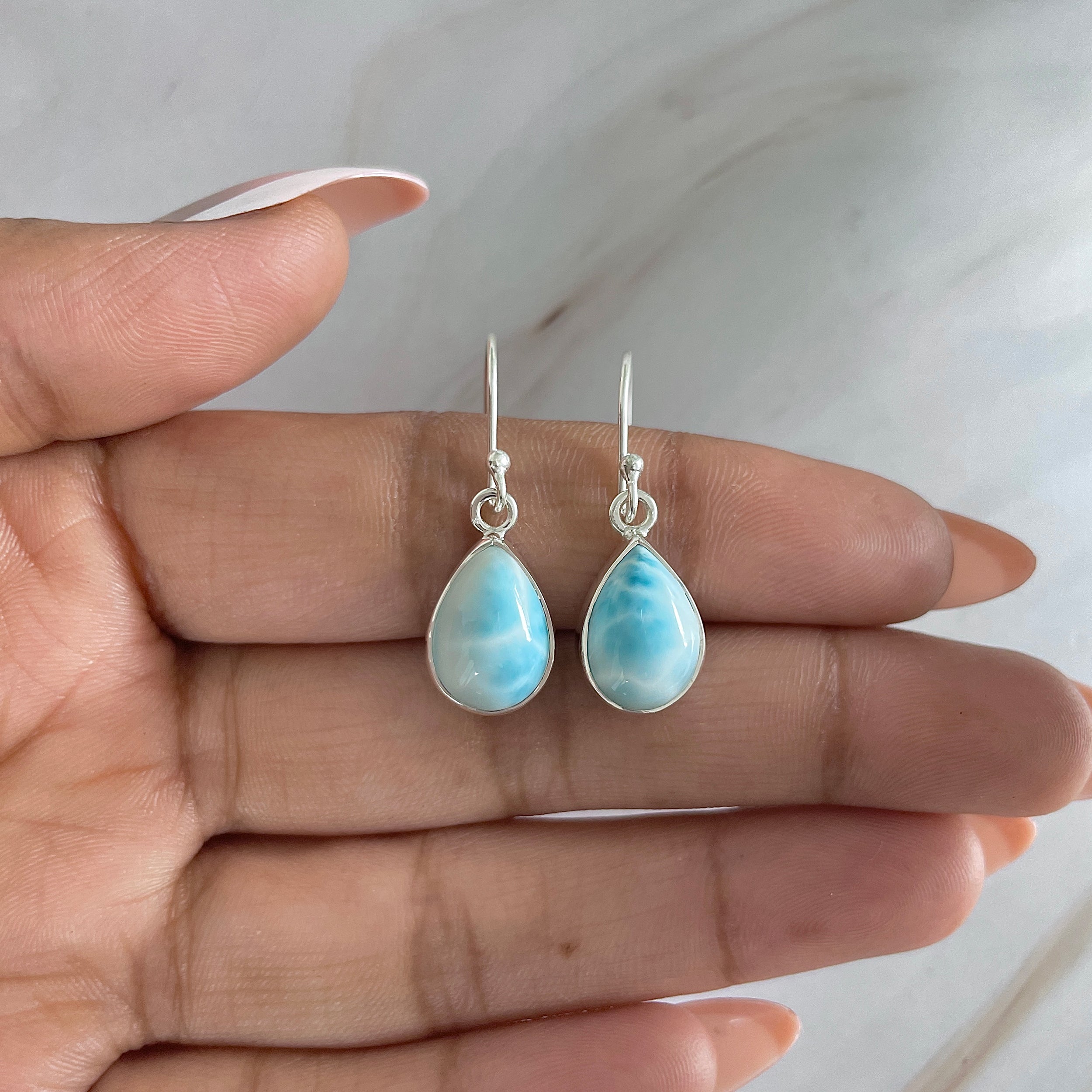 Larimar Earring-(LAR-E-1112.)