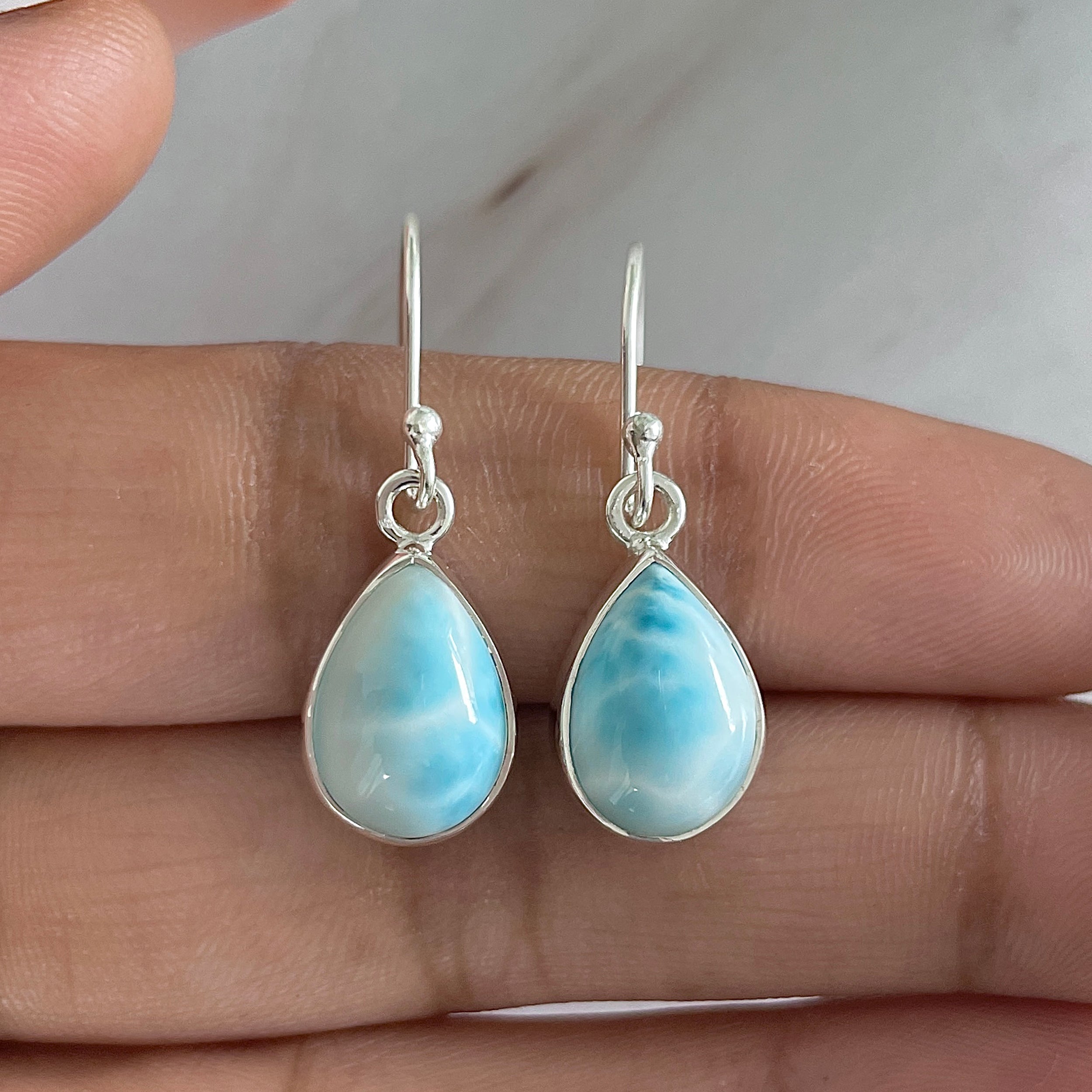 Larimar Earring-(LAR-E-1112.)