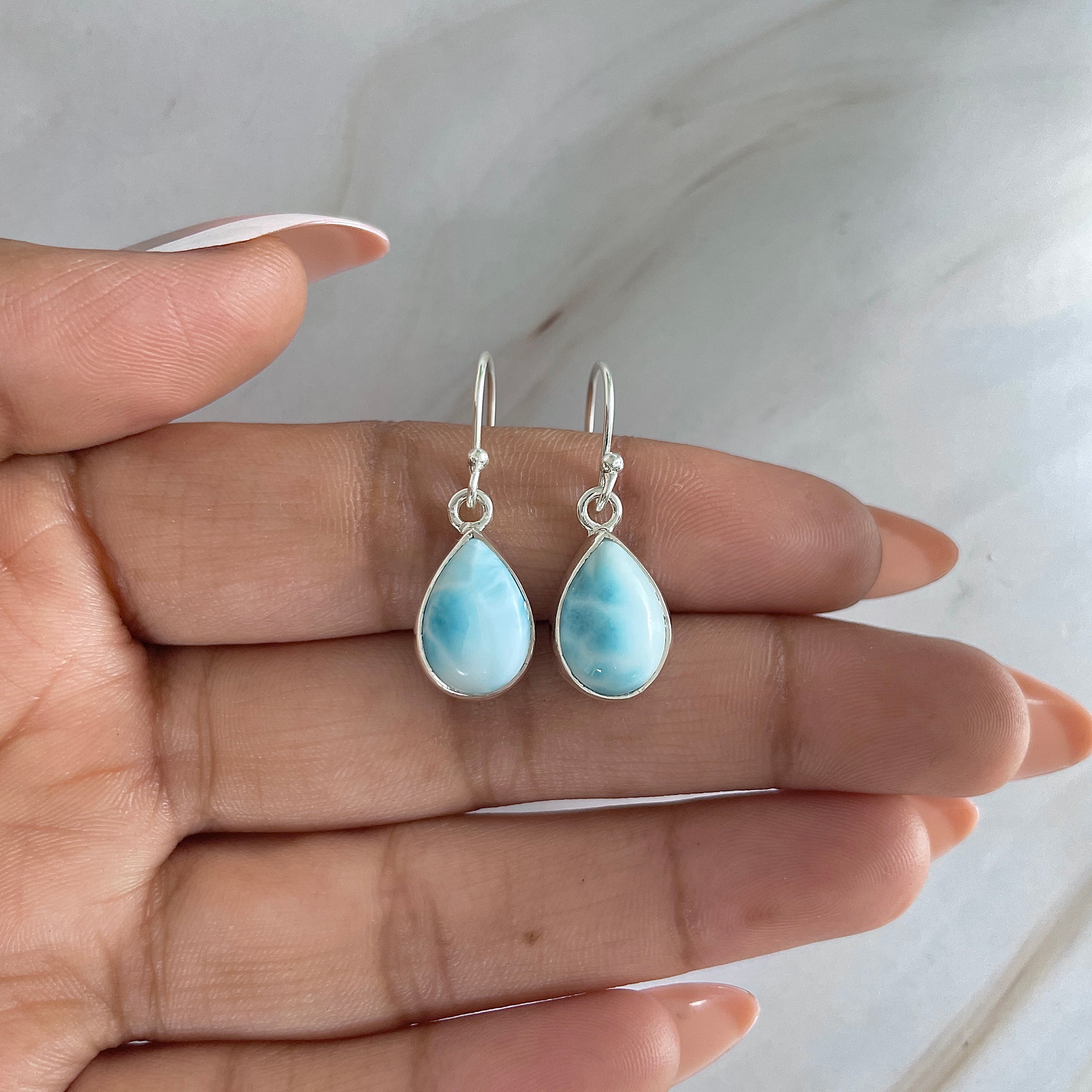 Larimar Earring-(LAR-E-1114.)
