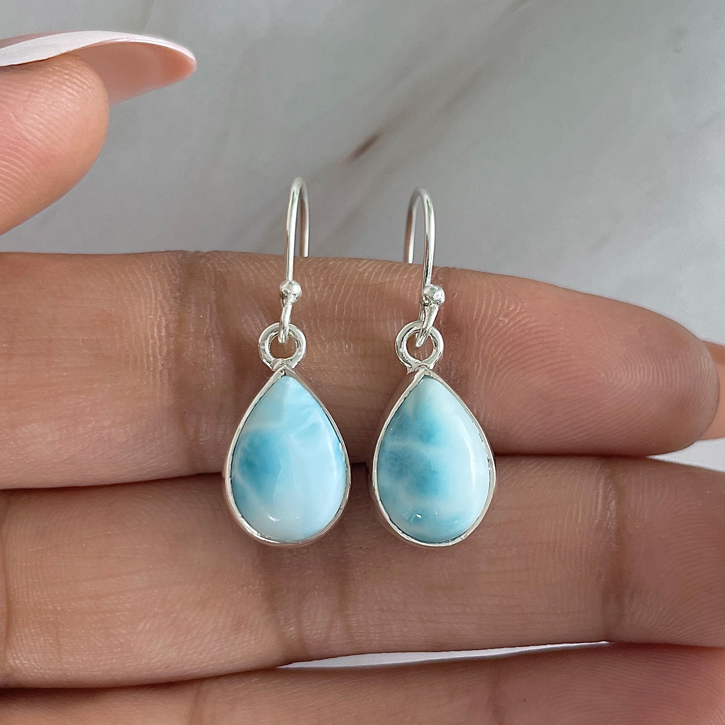Larimar Earring-(LAR-E-1114.)
