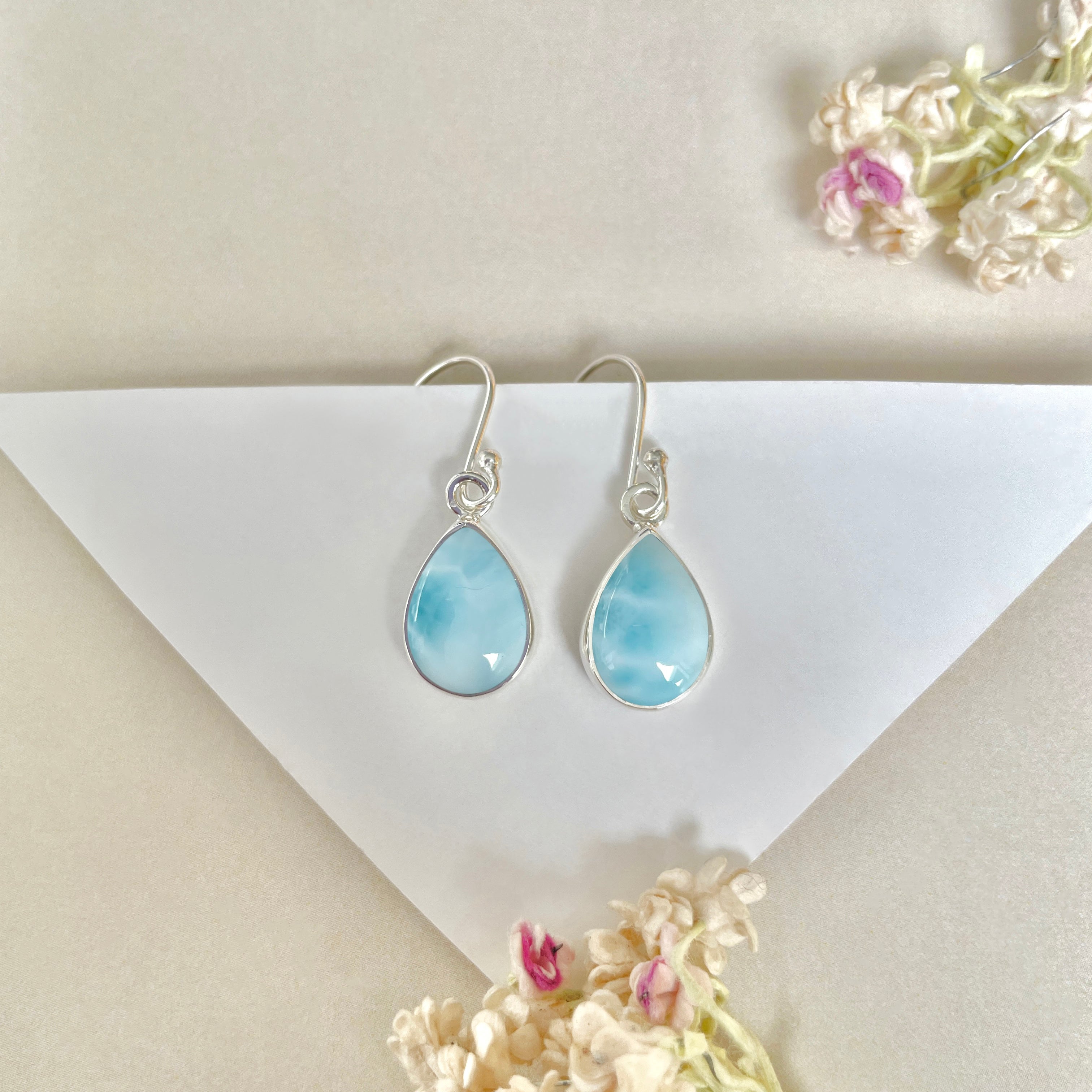 Larimar Earring-(LAR-E-1114.)