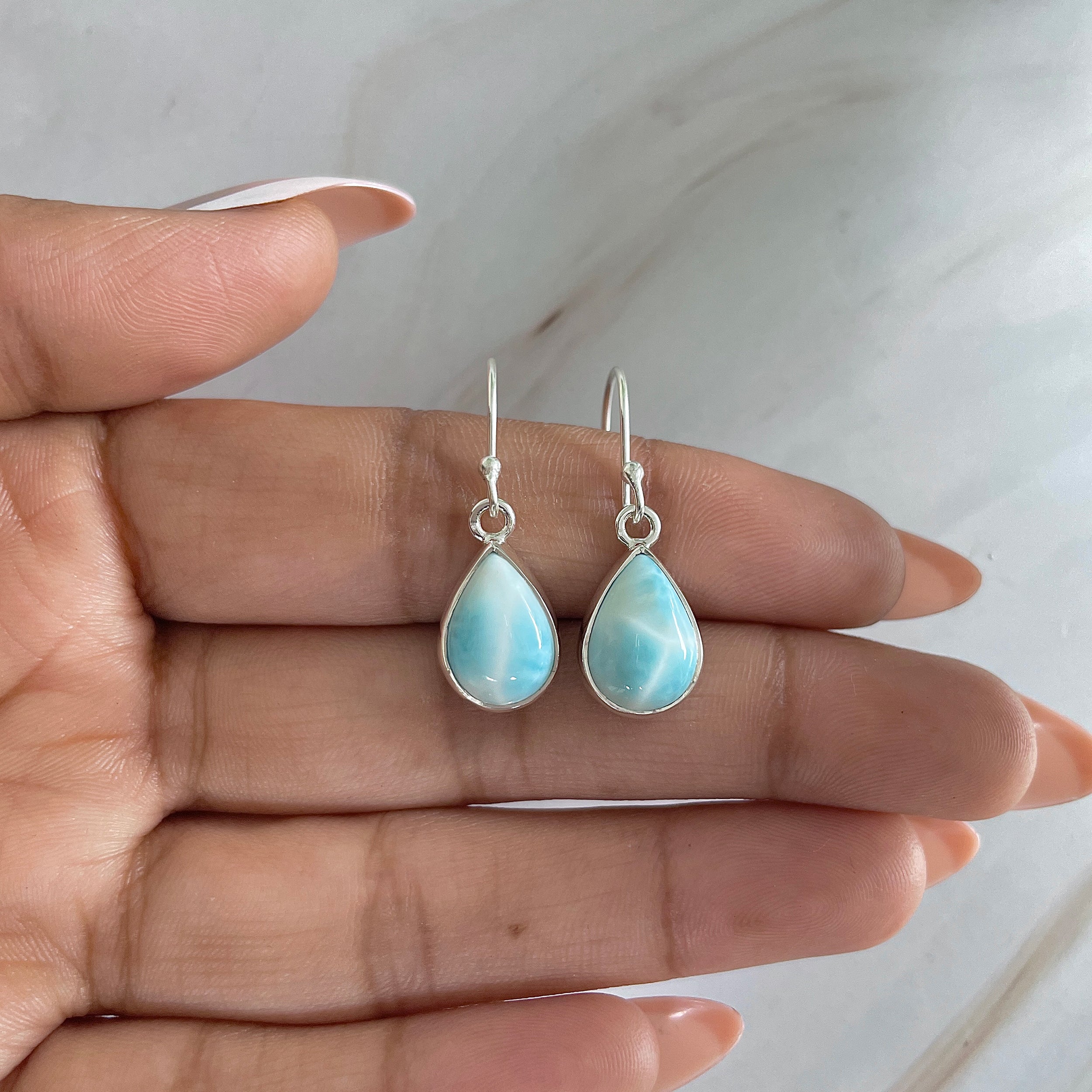 Larimar Earring-(LAR-E-1115.)
