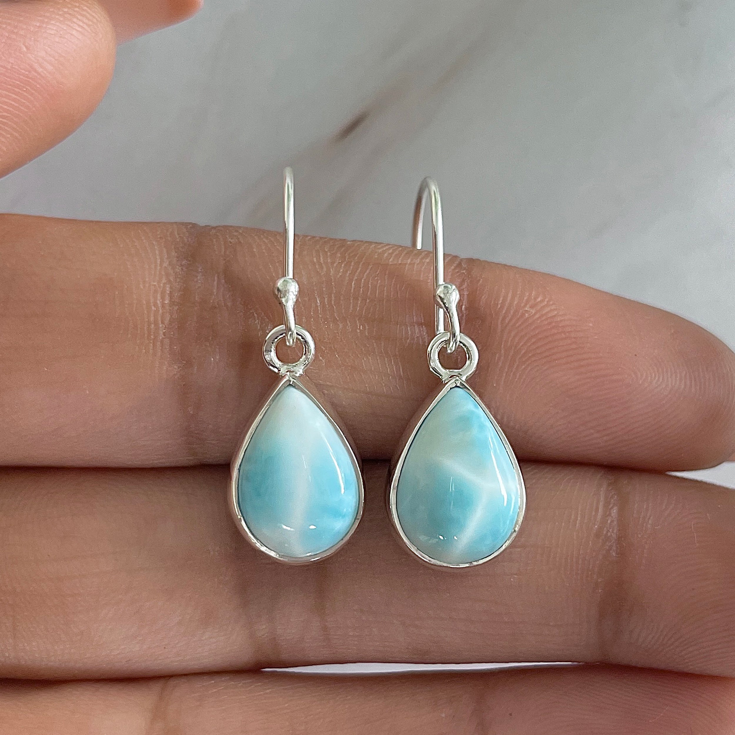 Larimar Earring-(LAR-E-1115.)