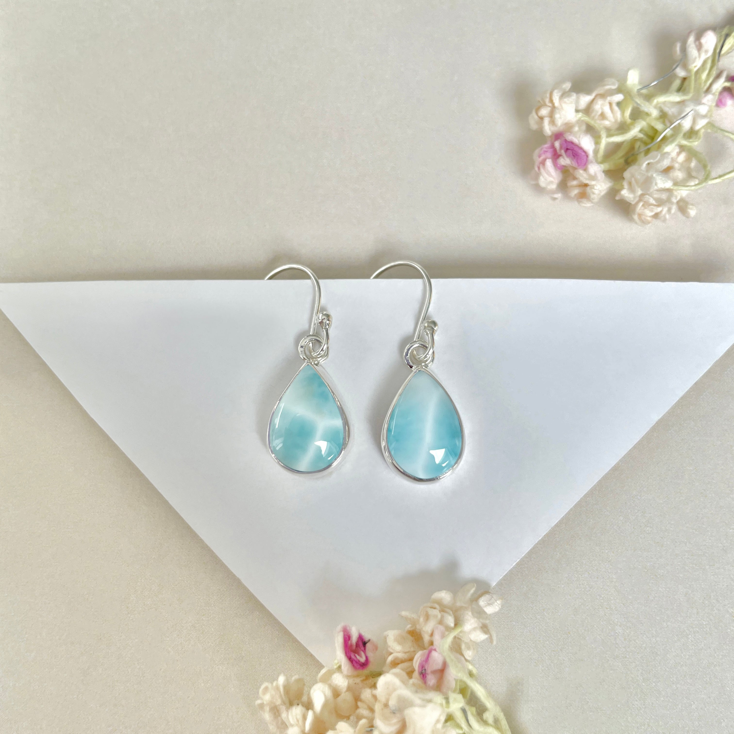 Larimar Earring-(LAR-E-1115.)