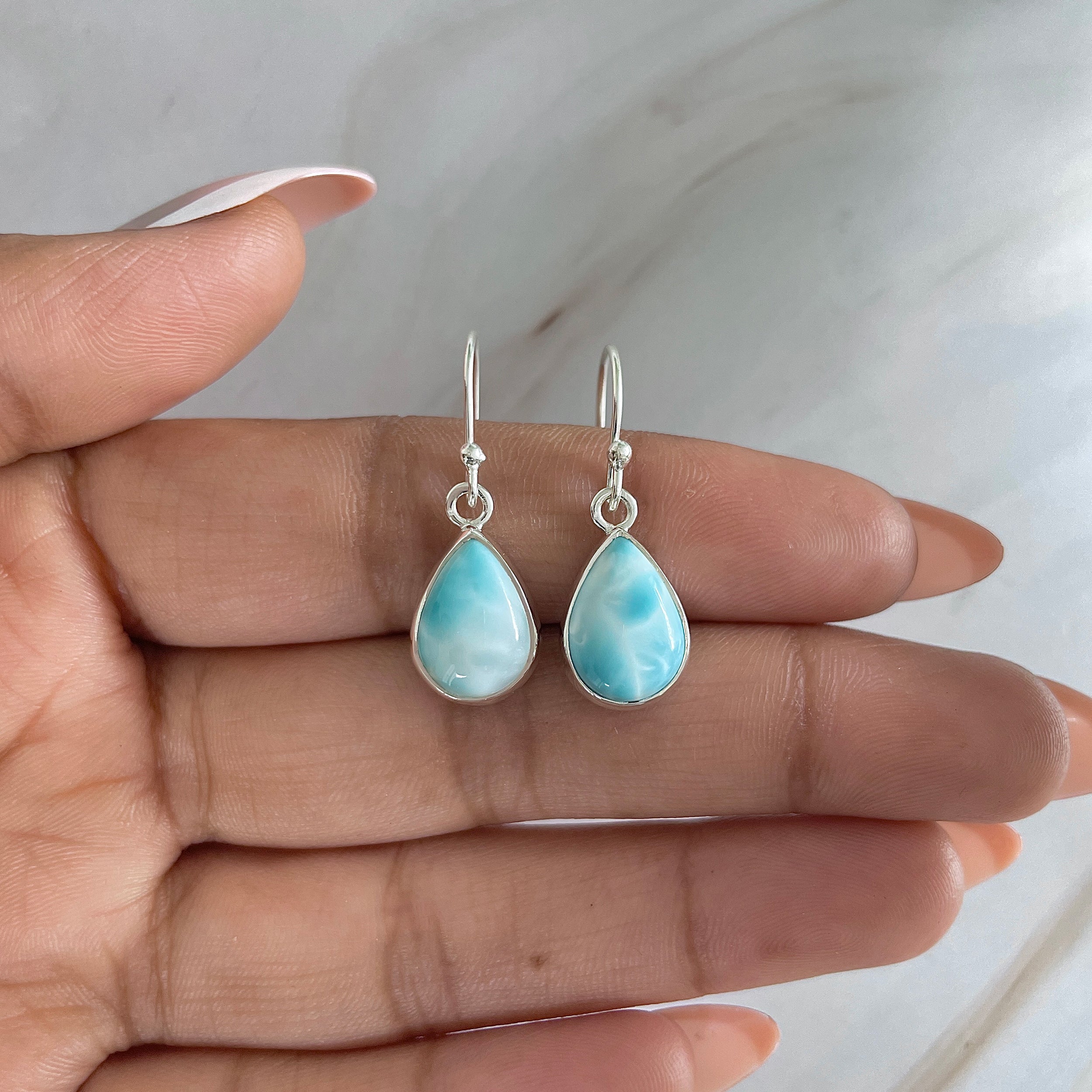 Larimar Earring-(LAR-E-1116.)