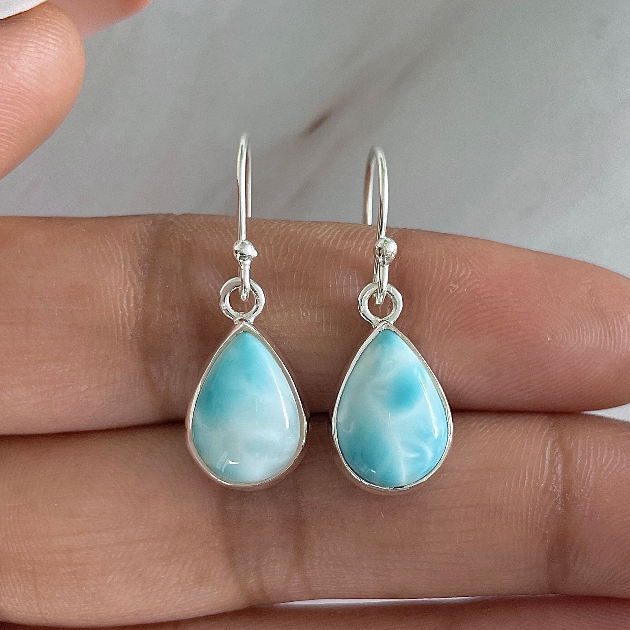 Larimar Earring-(LAR-E-1116.)