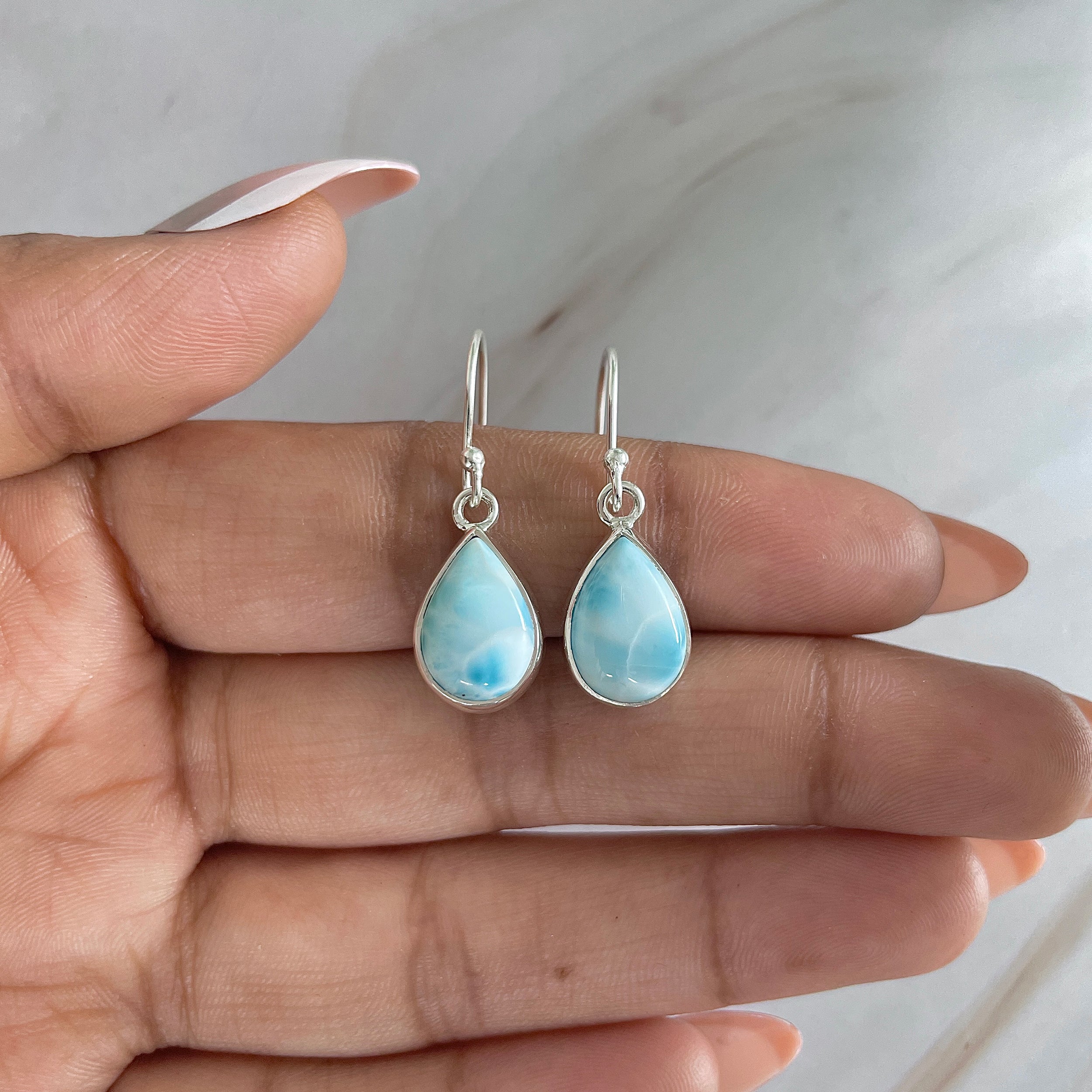 Larimar Earring-(LAR-E-1117.)