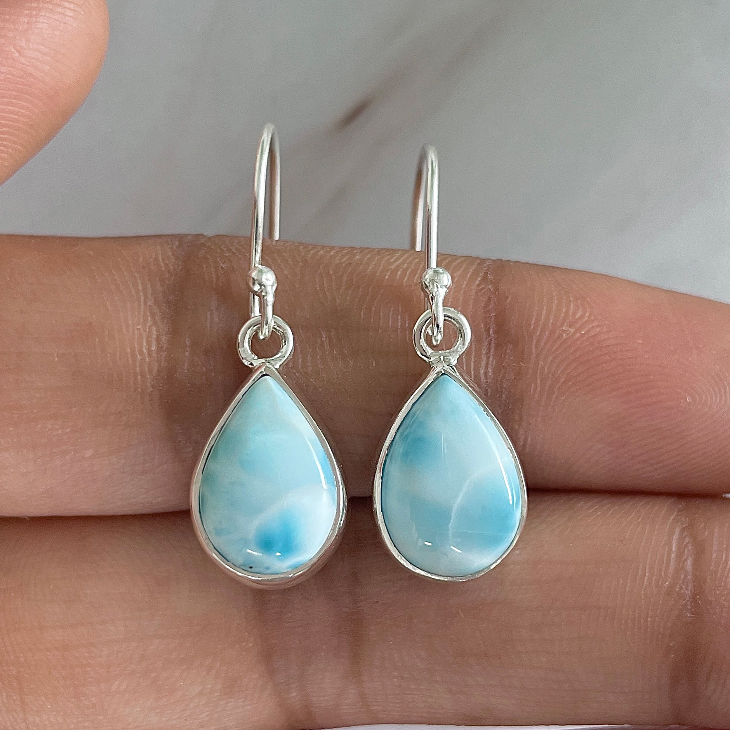 Larimar Earring-(LAR-E-1117.)
