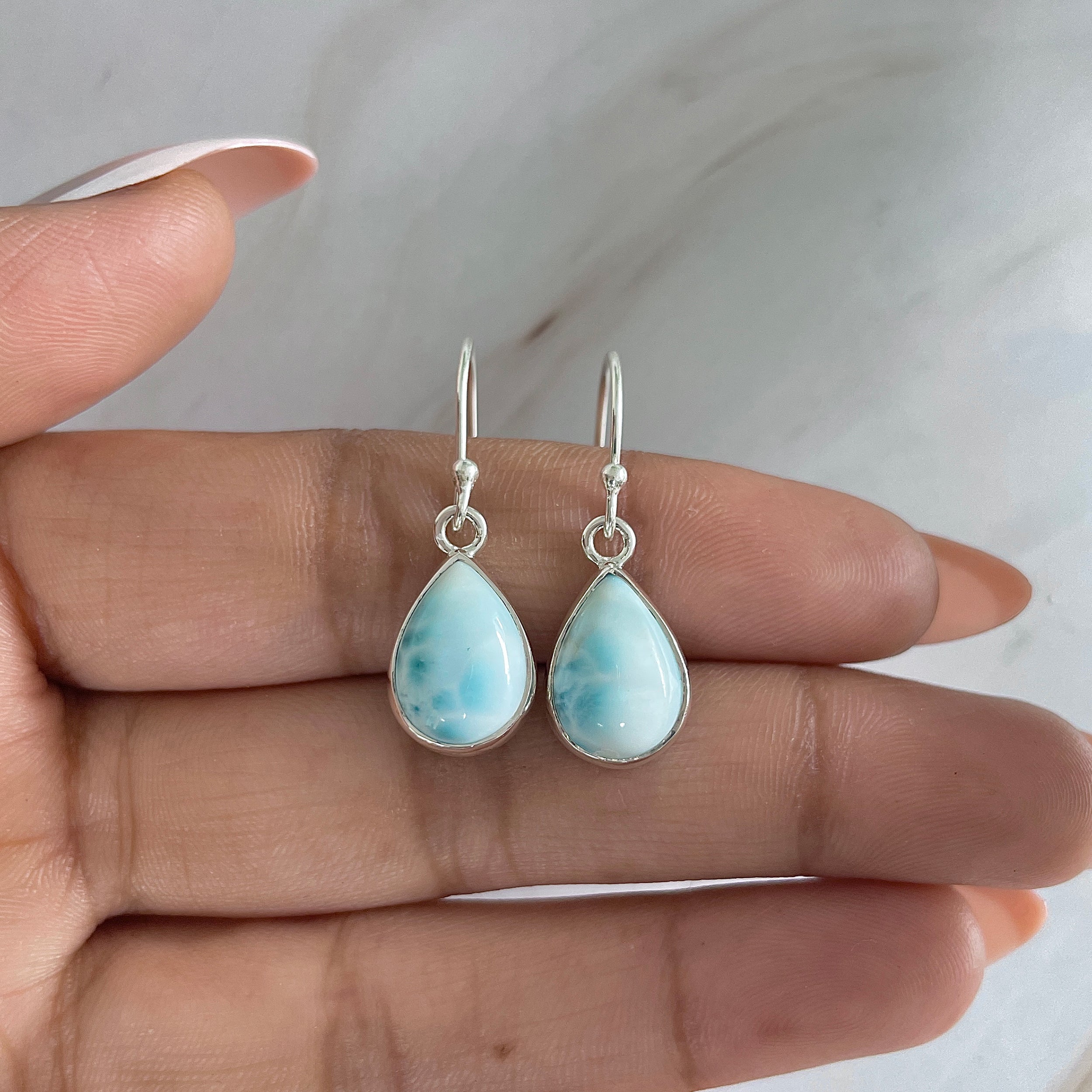 Larimar Earring-(LAR-E-1118.)