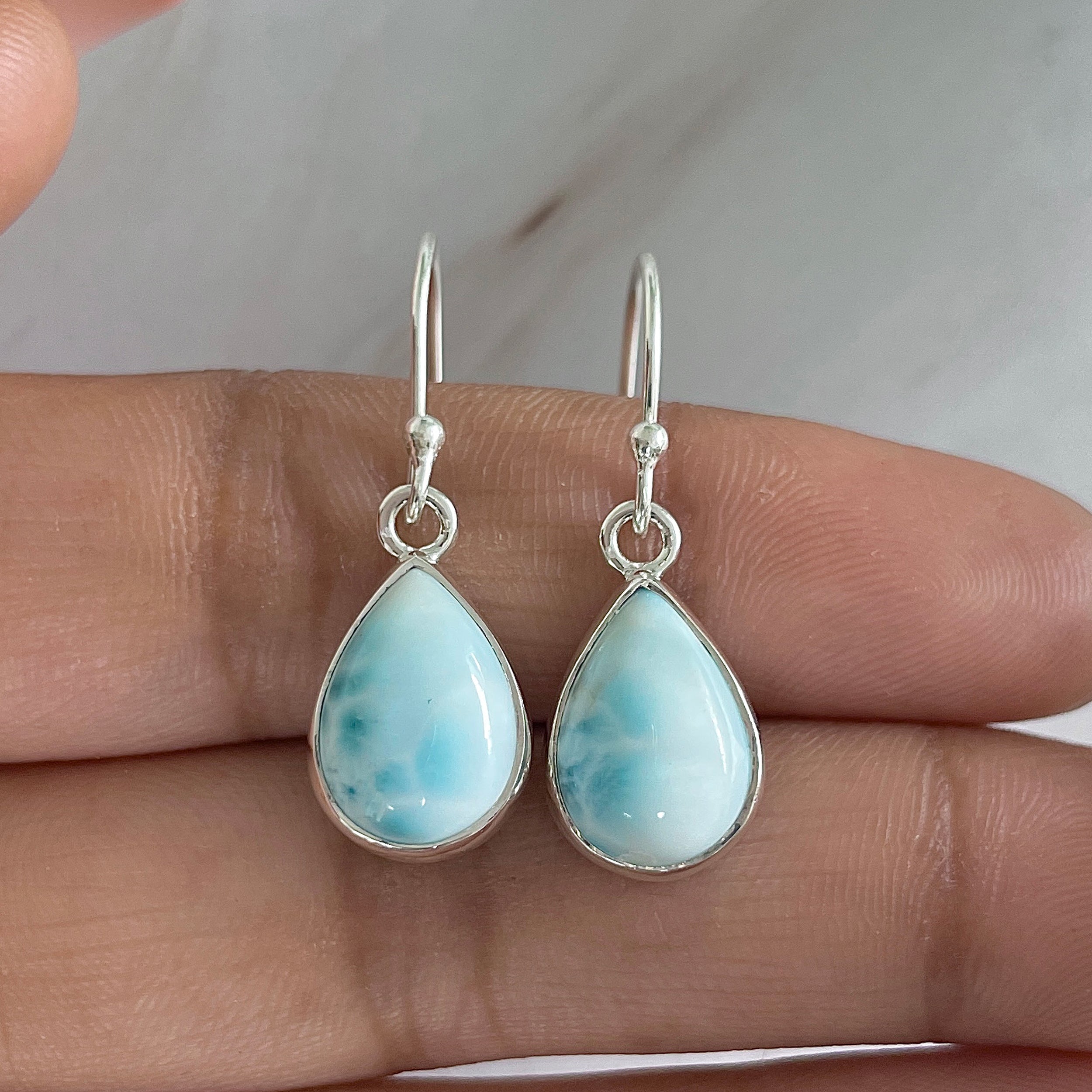 Larimar Earring-(LAR-E-1118.)