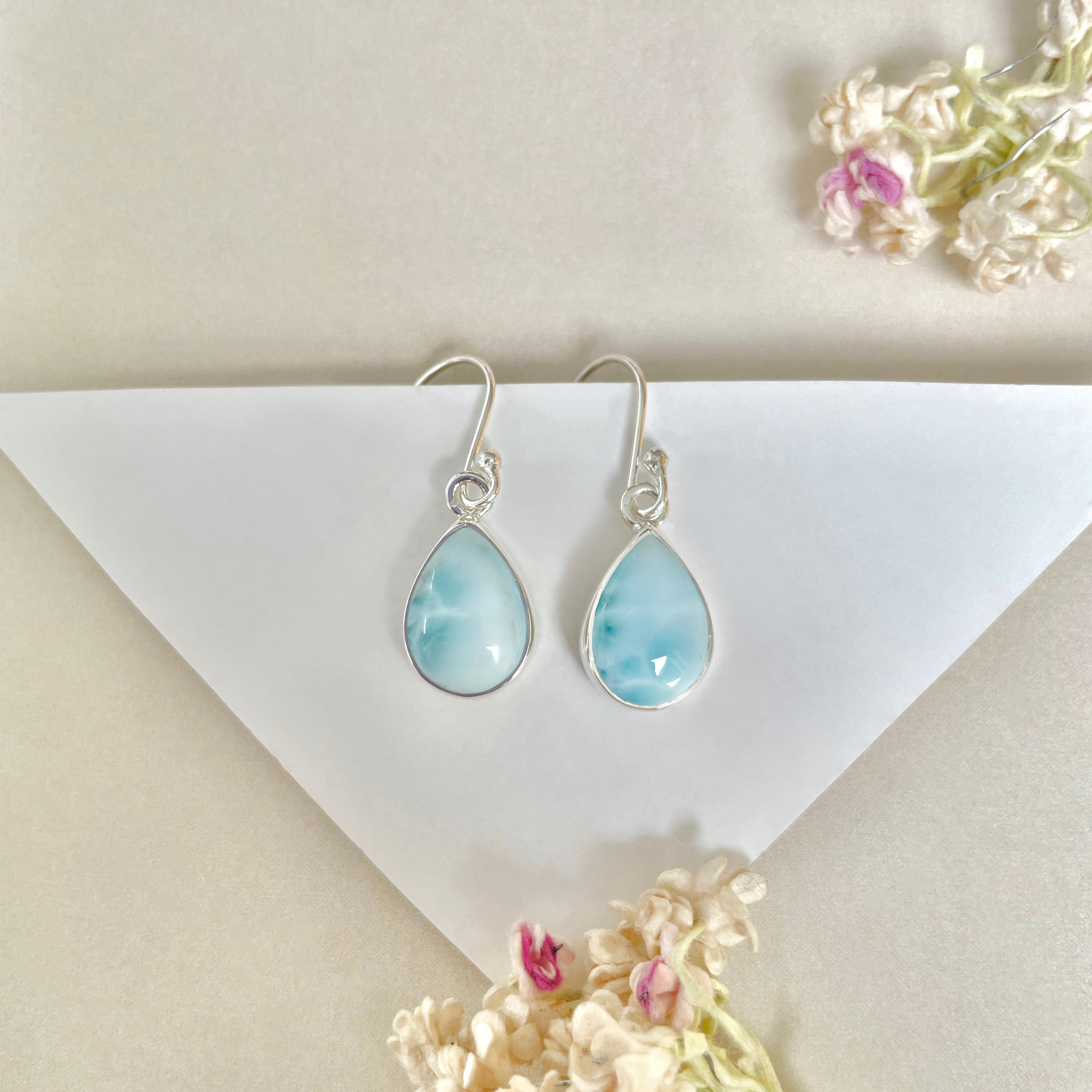 Larimar Earring-(LAR-E-1118.)