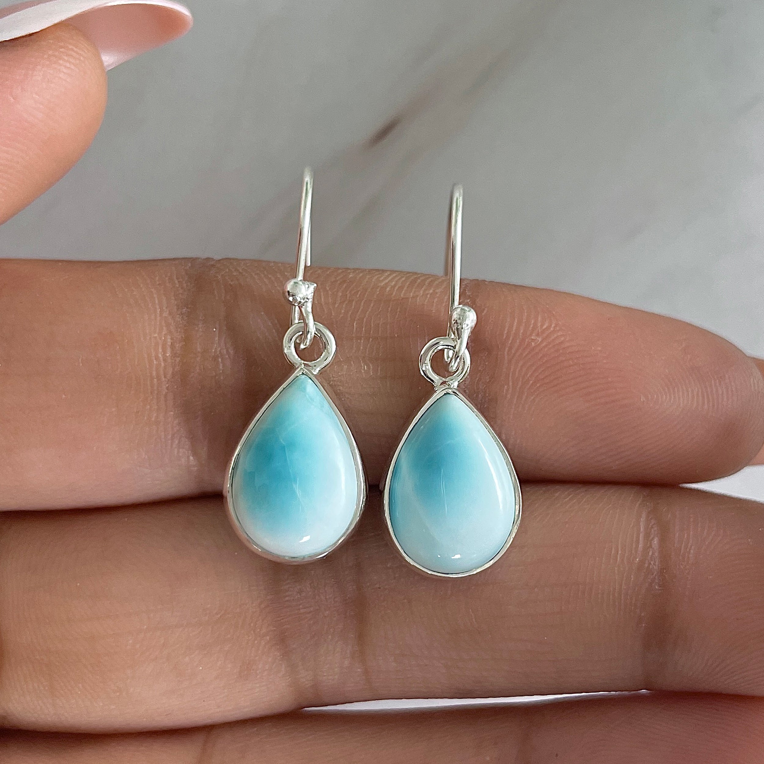 Larimar Earring-(LAR-E-1120.)