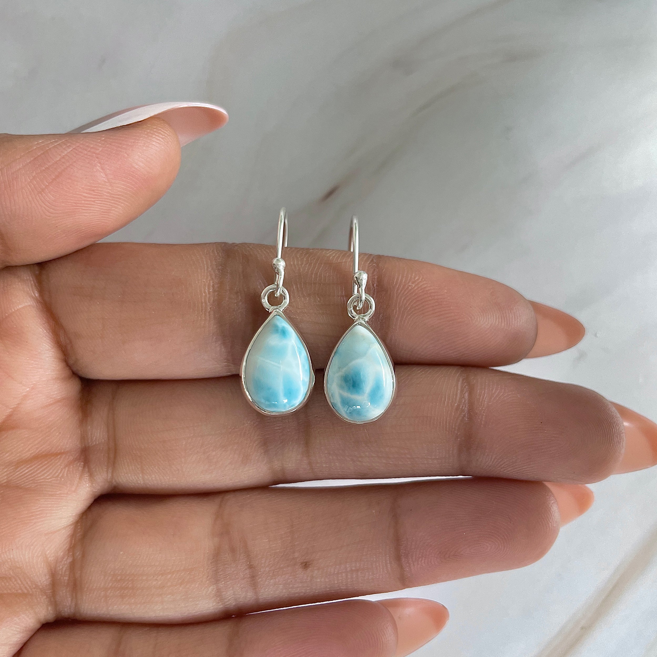 Larimar Earring-(LAR-E-1121.)