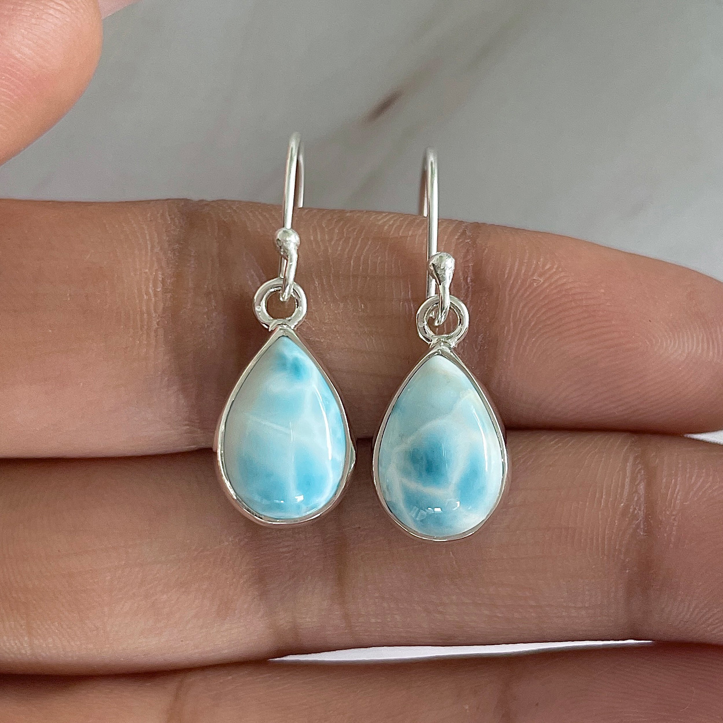 Larimar Earring-(LAR-E-1121.)