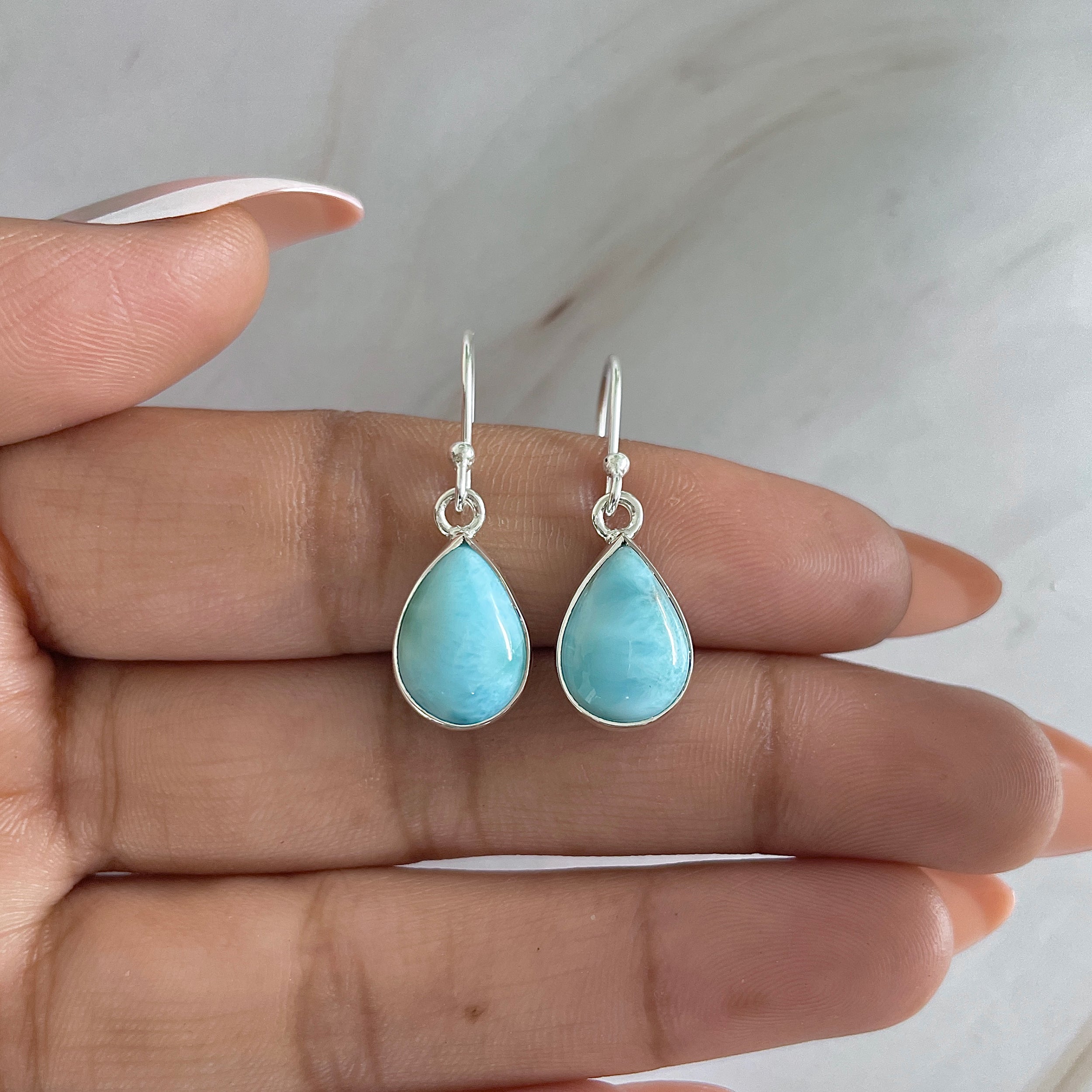 Larimar Earring-(LAR-E-1124.)