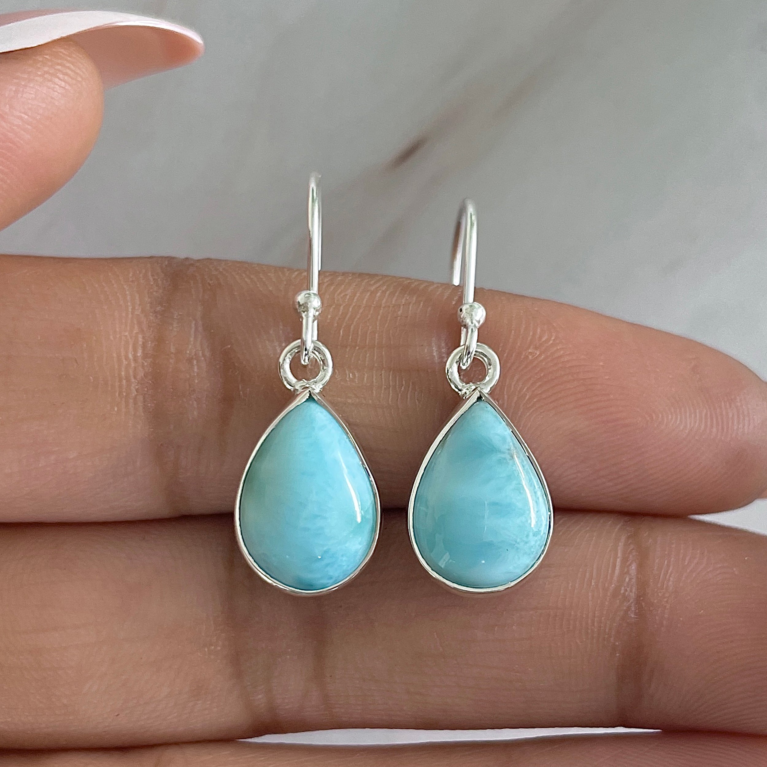 Larimar Earring-(LAR-E-1124.)