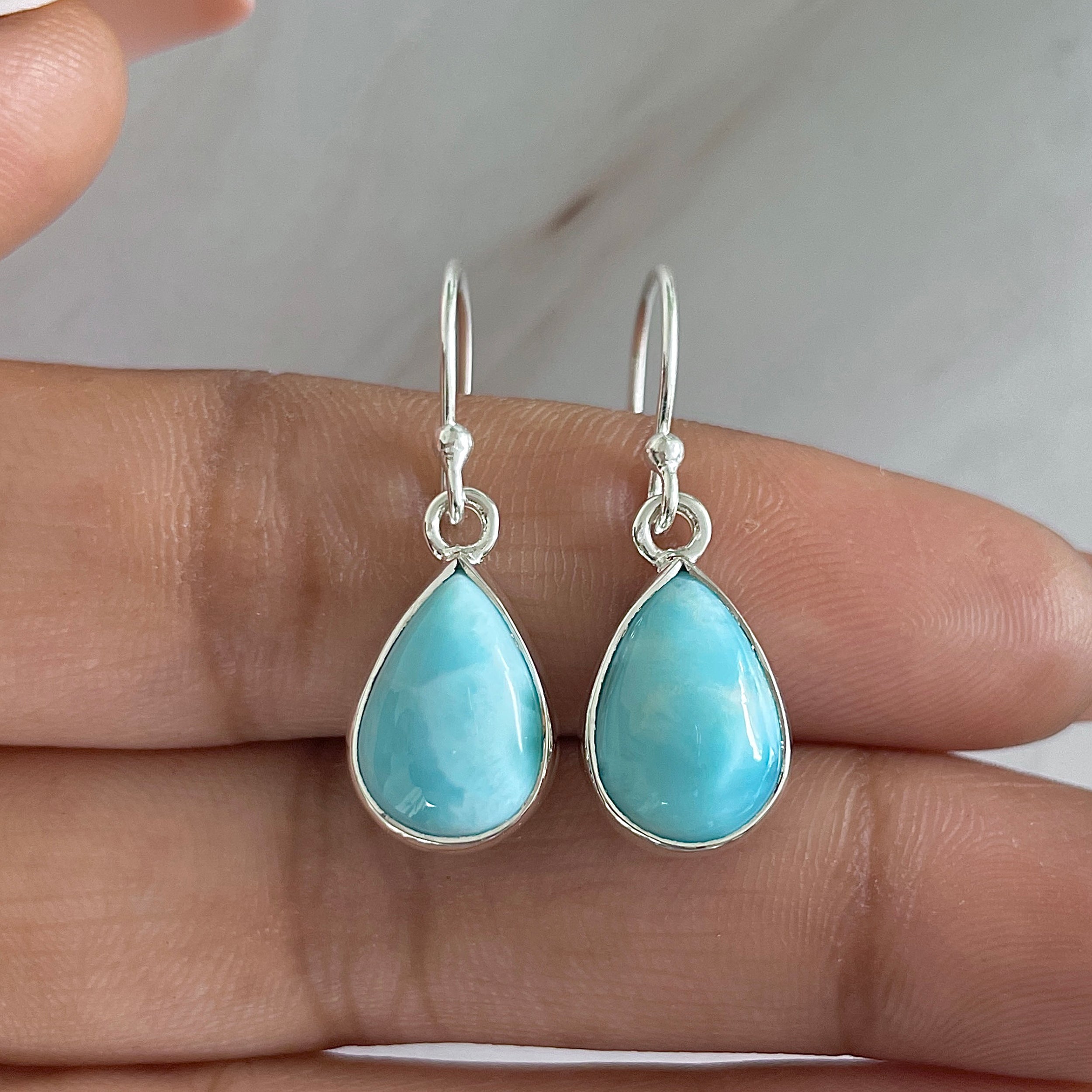 Larimar Earring-(LAR-E-1125.)